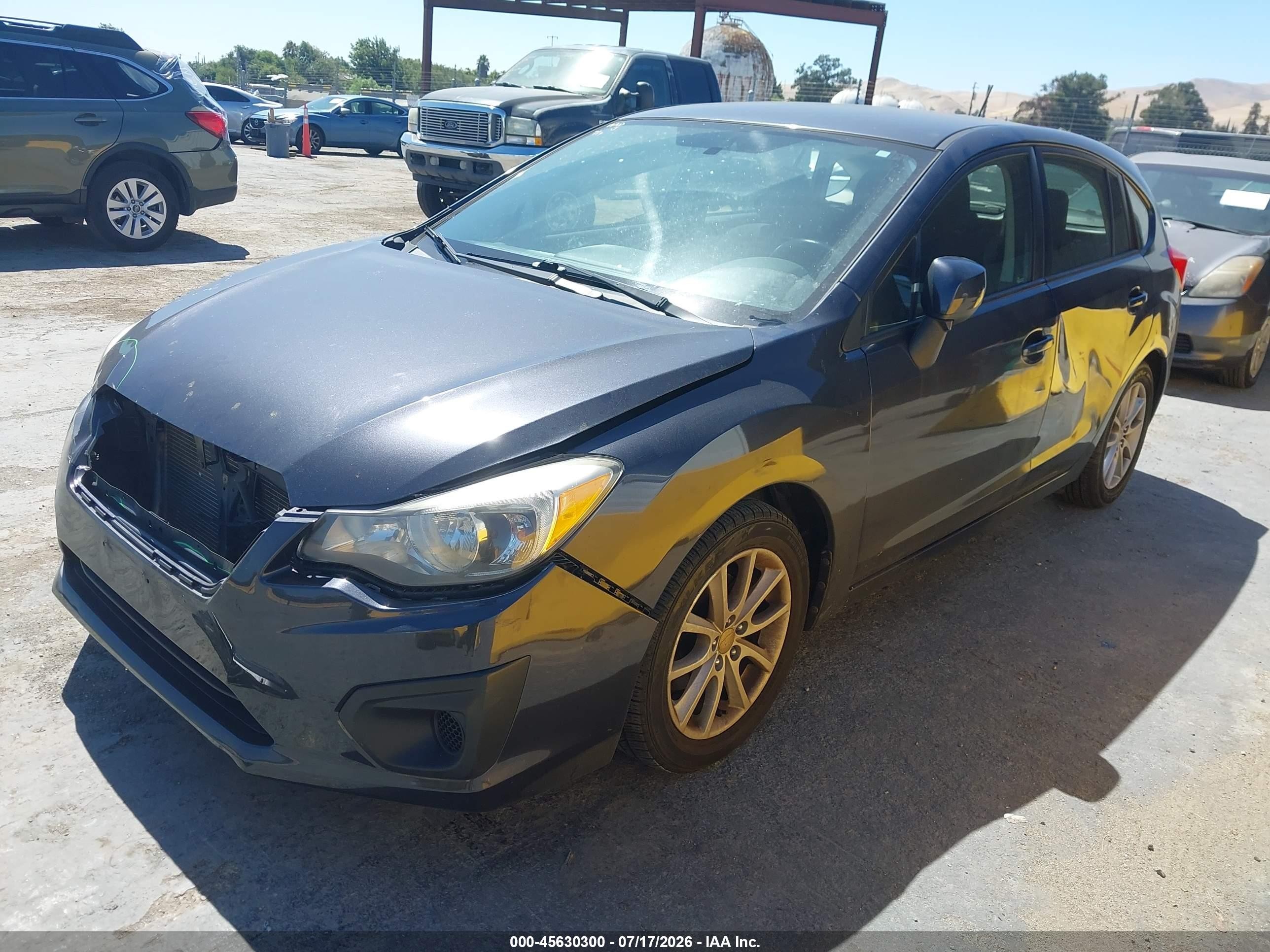 2013 Subaru Impreza 2.0i Premium Gray vin: JF1GPAC62DH835434