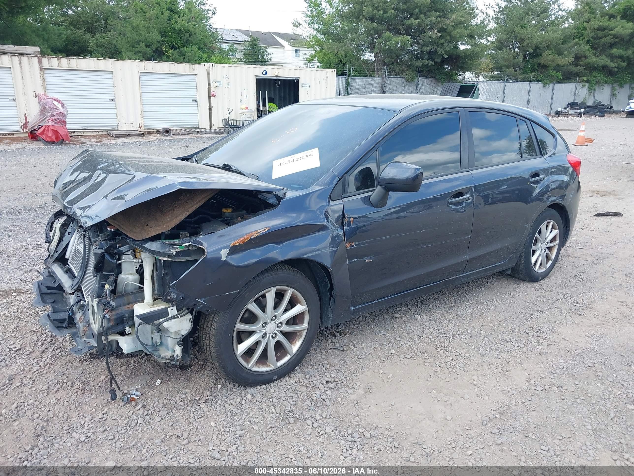 2014 Subaru Impreza 2.0i Premium Dark Blue vin: JF1GPAC62E8223686