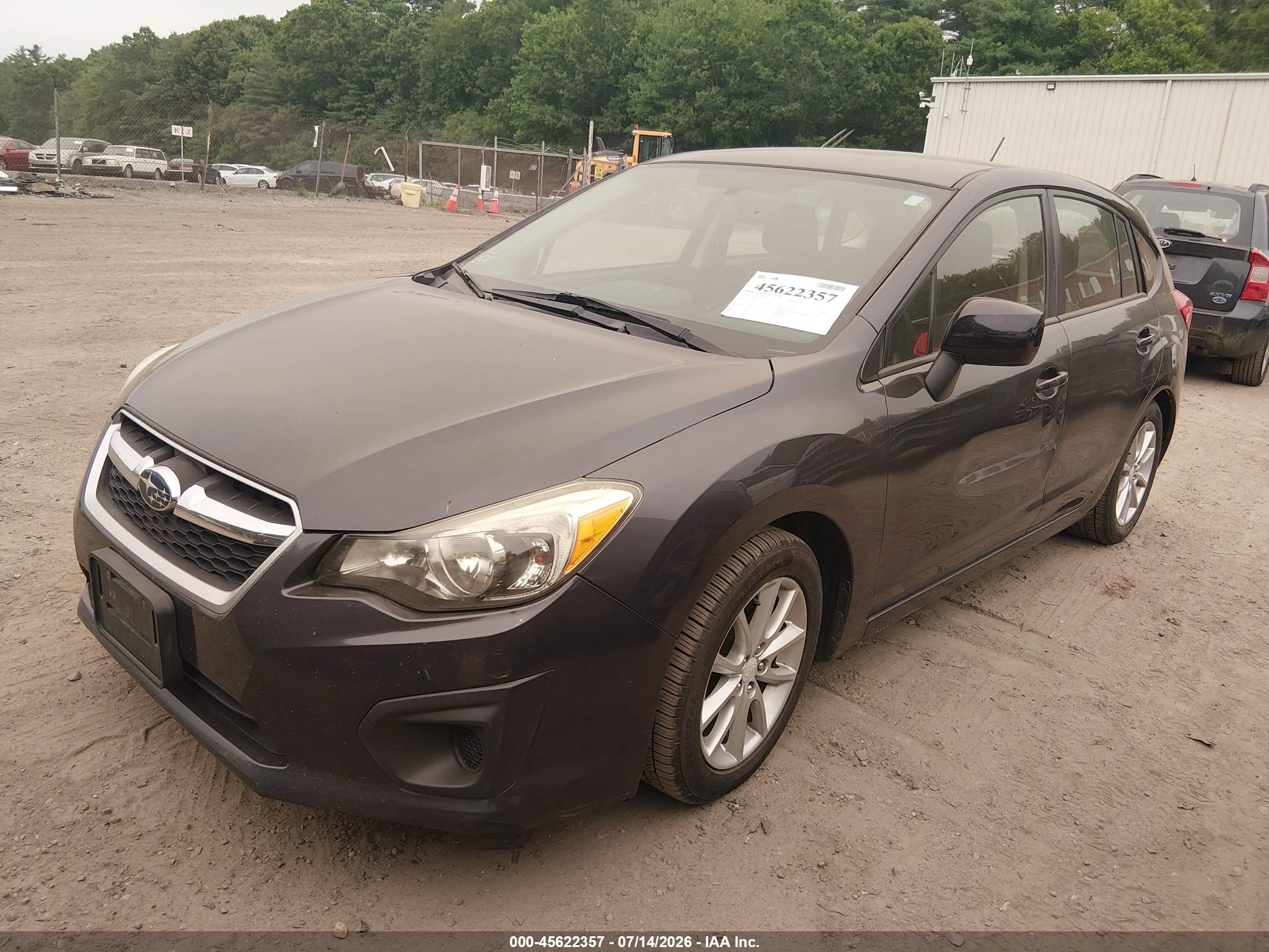 2014 Subaru Impreza 2.0i Premium Gray vin: JF1GPAC62E8249222