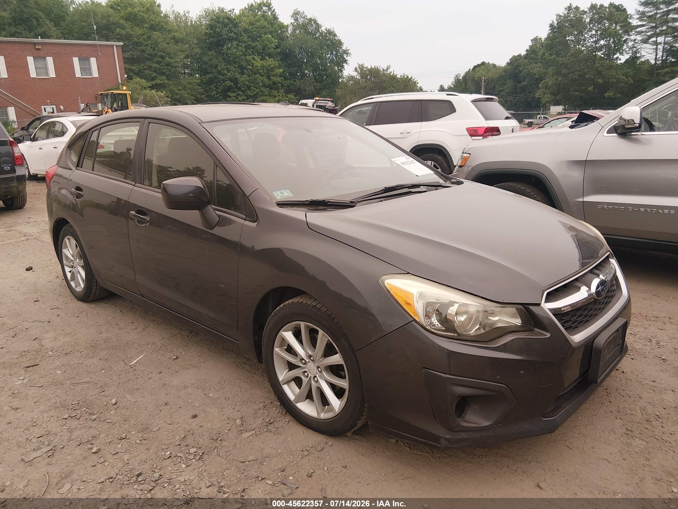 2014 Subaru Impreza 2.0i Premium Gray vin: JF1GPAC62E8249222