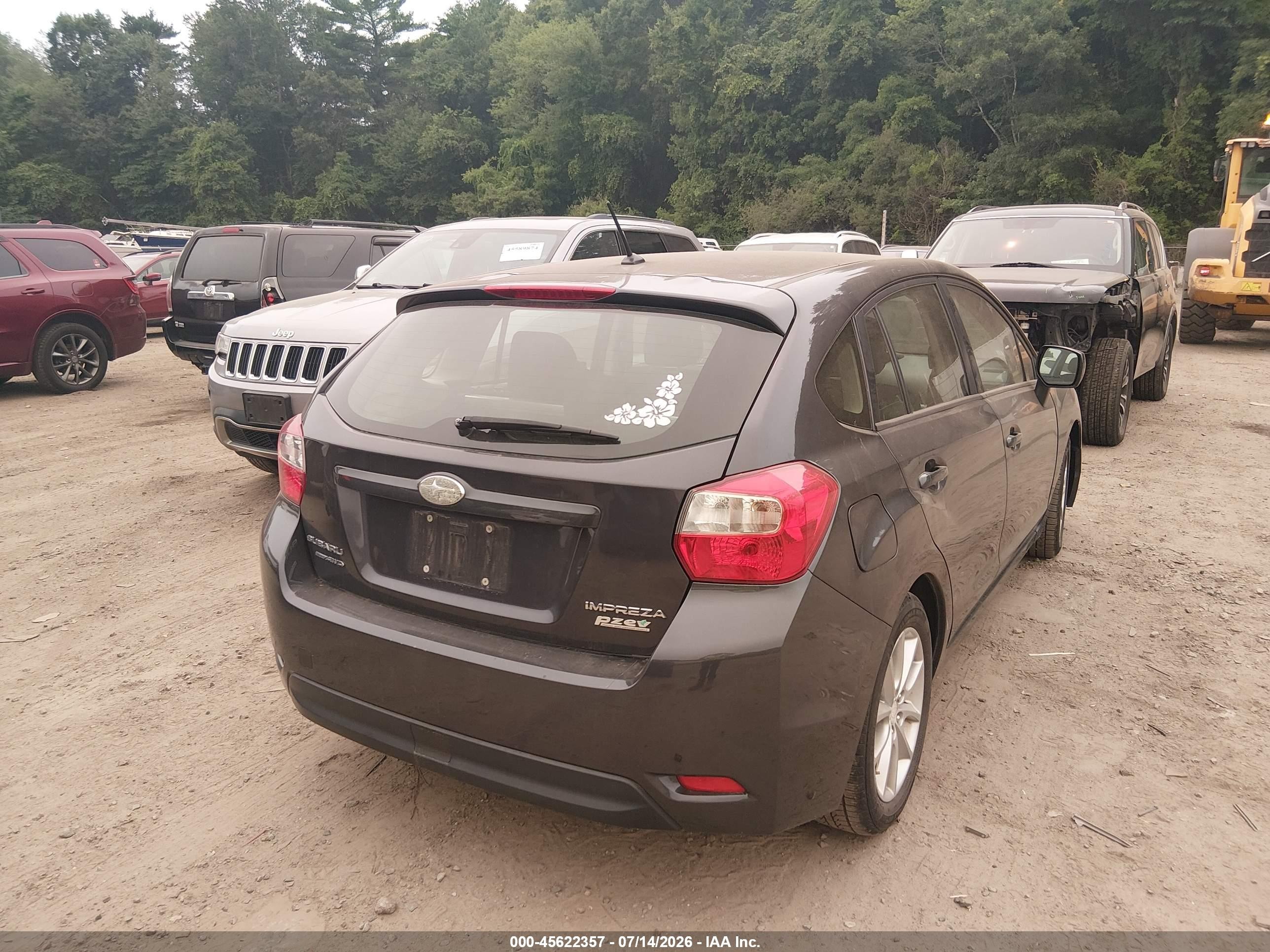 2014 Subaru Impreza 2.0i Premium Gray vin: JF1GPAC62E8249222