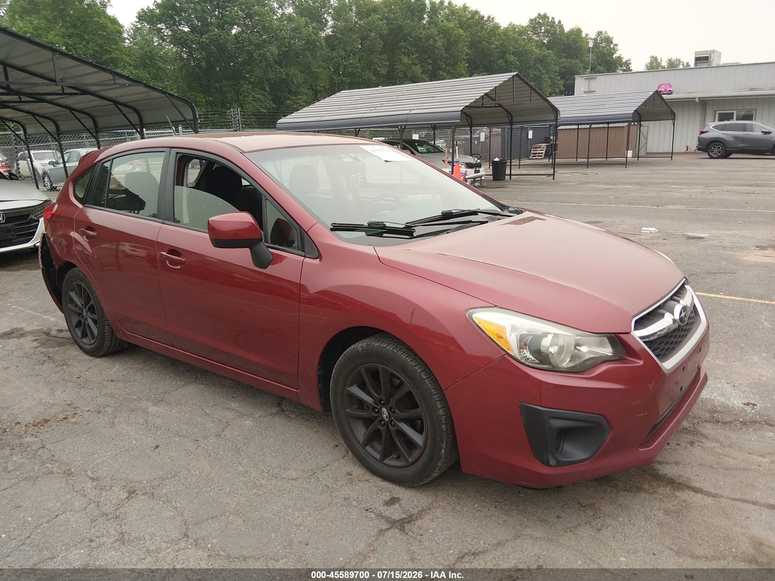 2014 Subaru Impreza 2.0i Premium Красный vin: JF1GPAC62E8260155