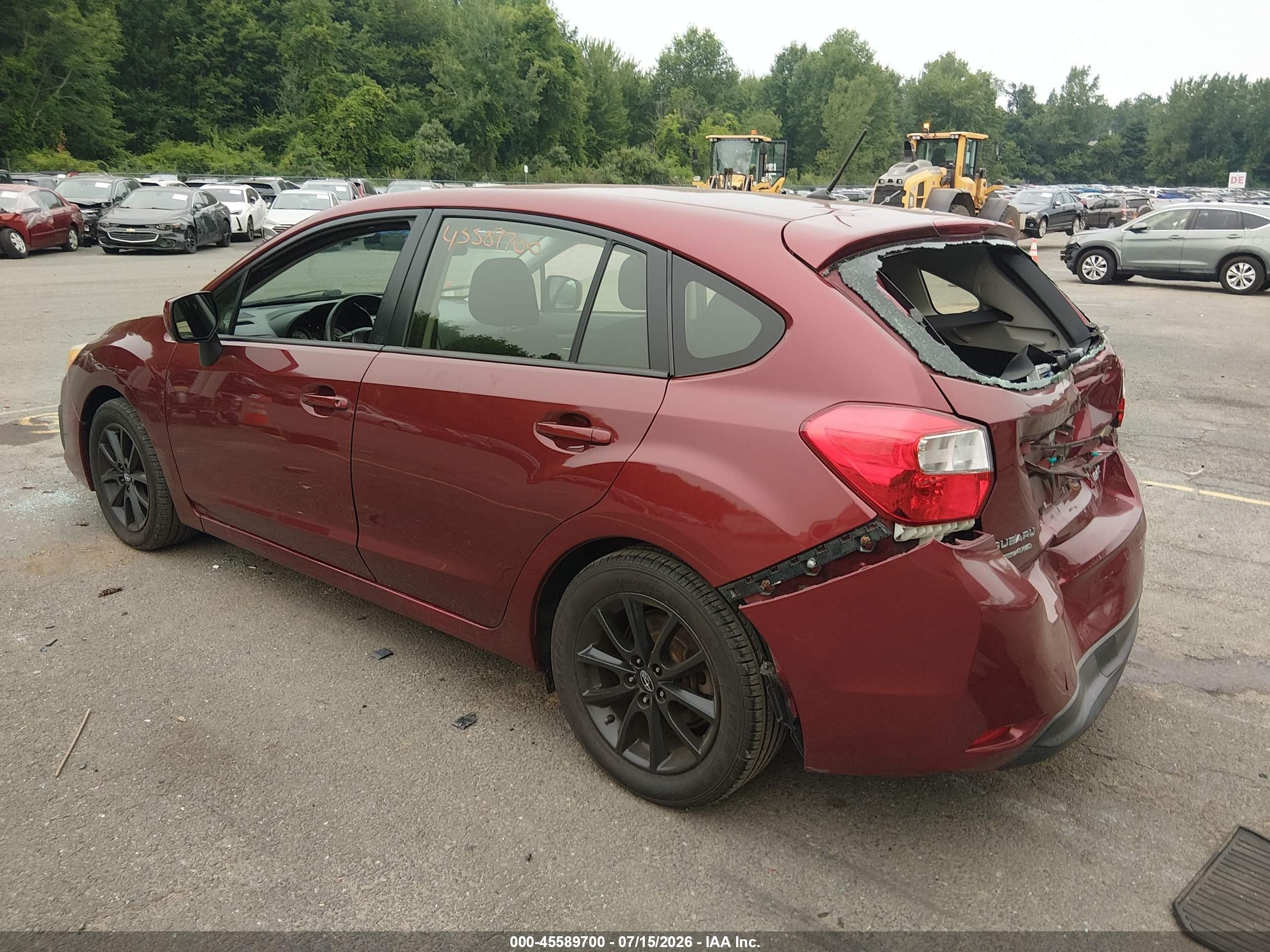 2014 Subaru Impreza 2.0i Premium Red vin: JF1GPAC62E8260155