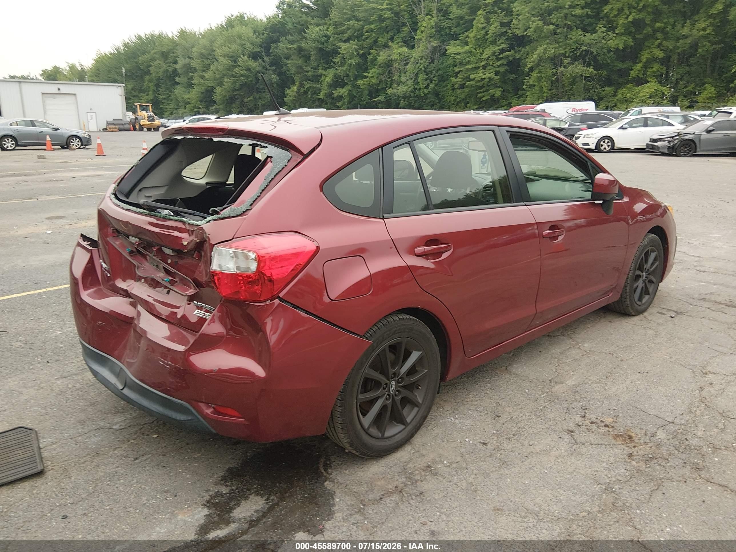 2014 Subaru Impreza 2.0i Premium Red vin: JF1GPAC62E8260155