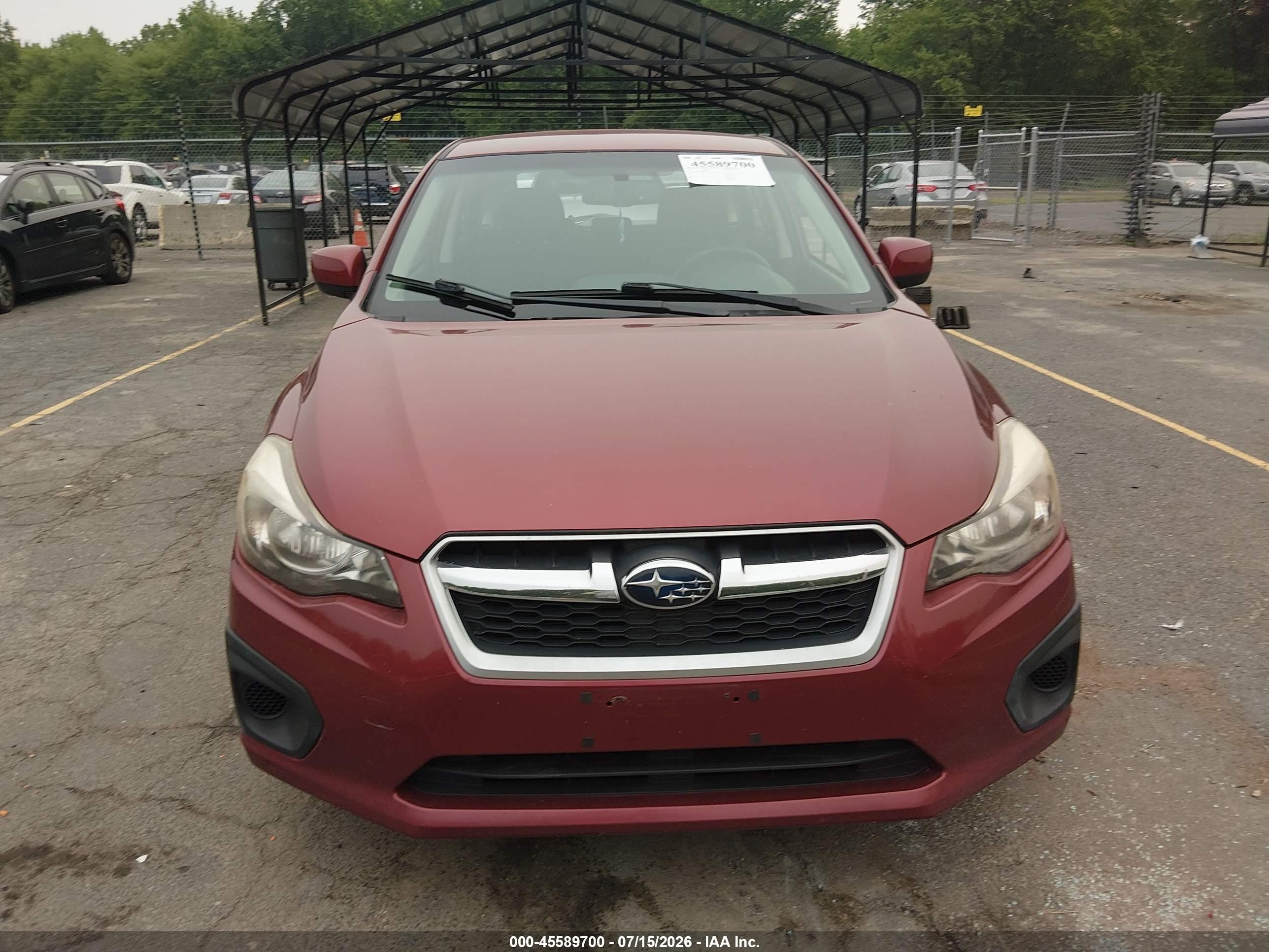 2014 Subaru Impreza 2.0i Premium Red vin: JF1GPAC62E8260155