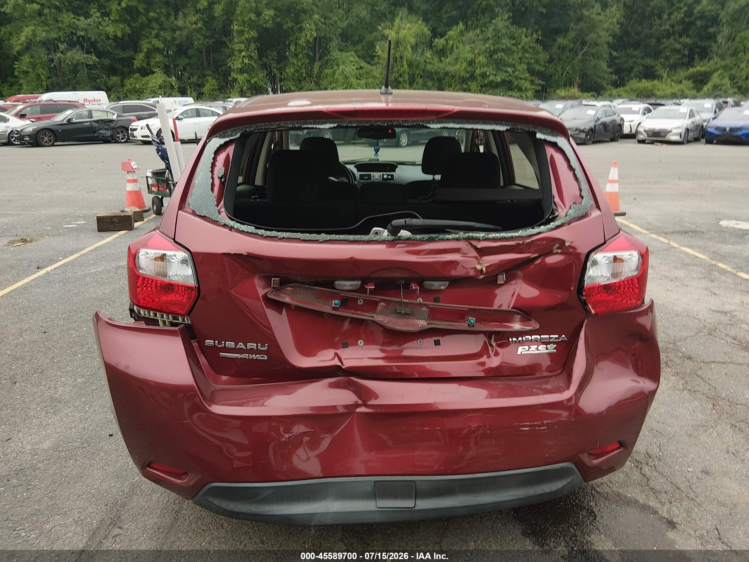 2014 Subaru Impreza 2.0i Premium Red vin: JF1GPAC62E8260155
