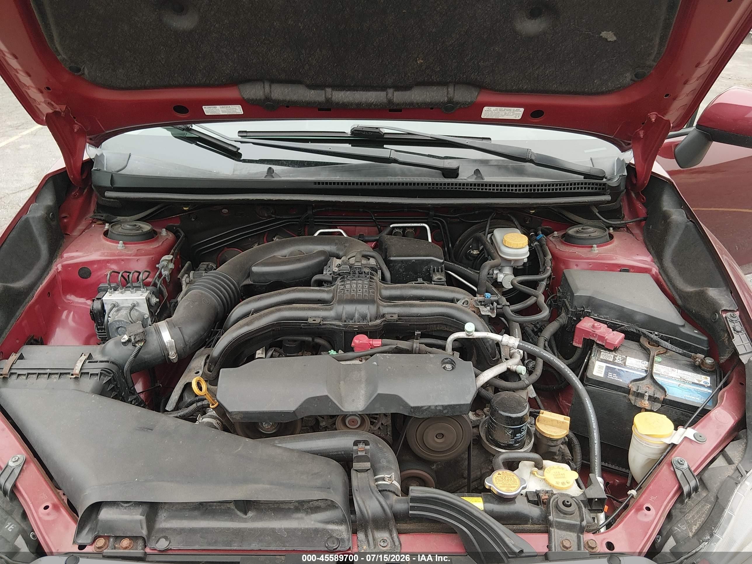 2014 Subaru Impreza 2.0i Premium Red vin: JF1GPAC62E8260155
