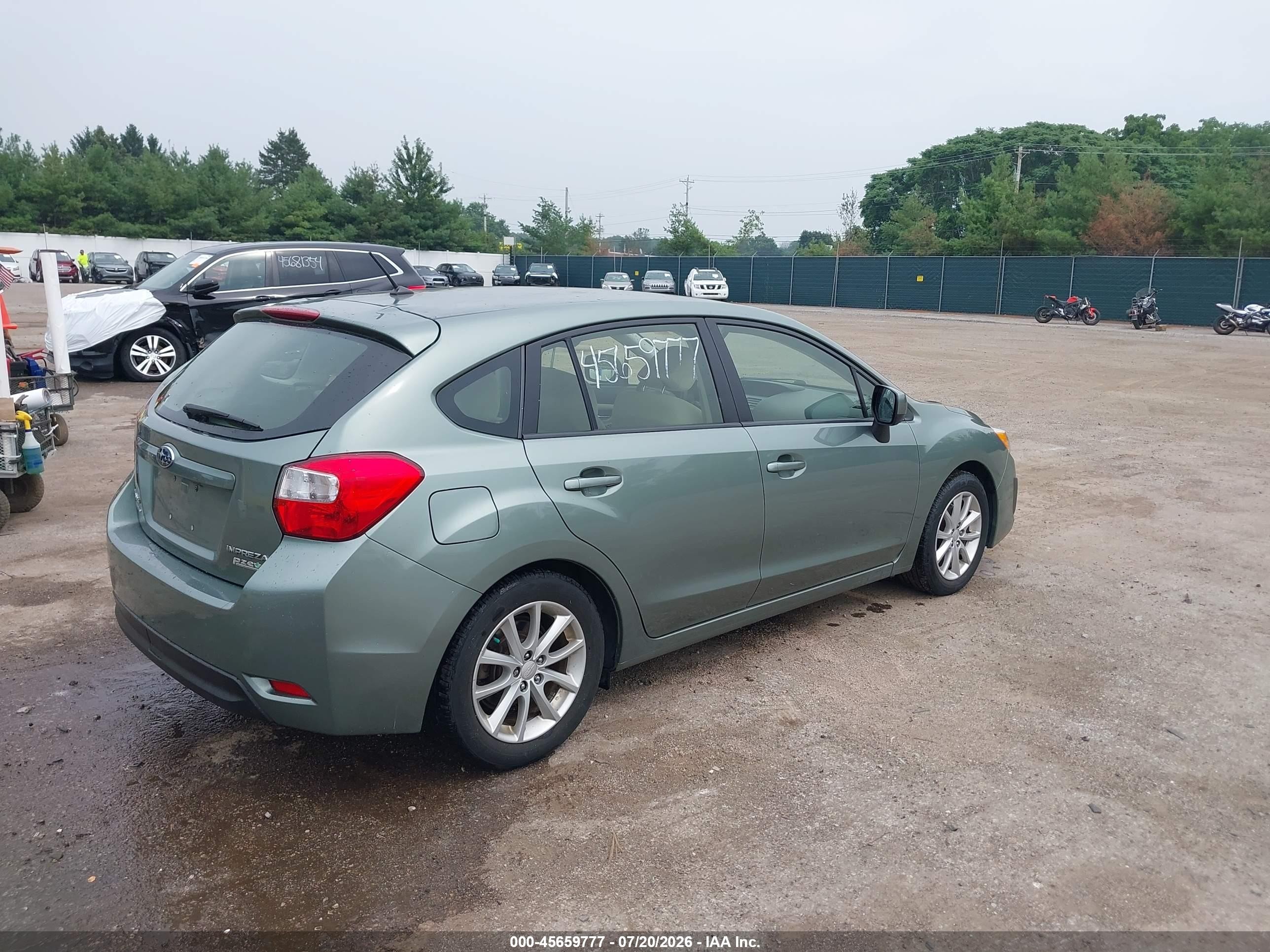 2014 Subaru Impreza 2.0i Premium Green vin: JF1GPAC62E8261936