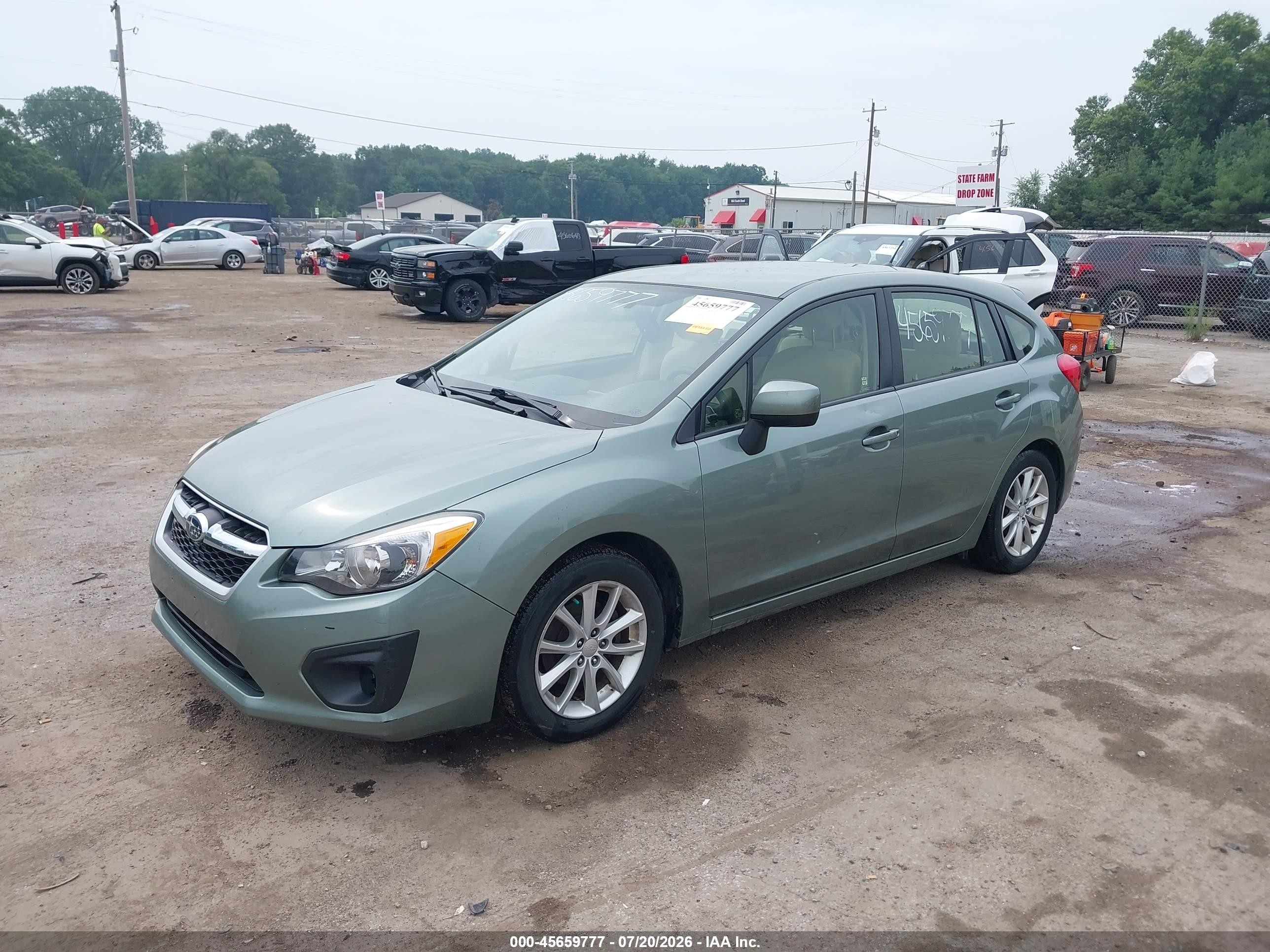 2014 Subaru Impreza 2.0i Premium Green vin: JF1GPAC62E8261936