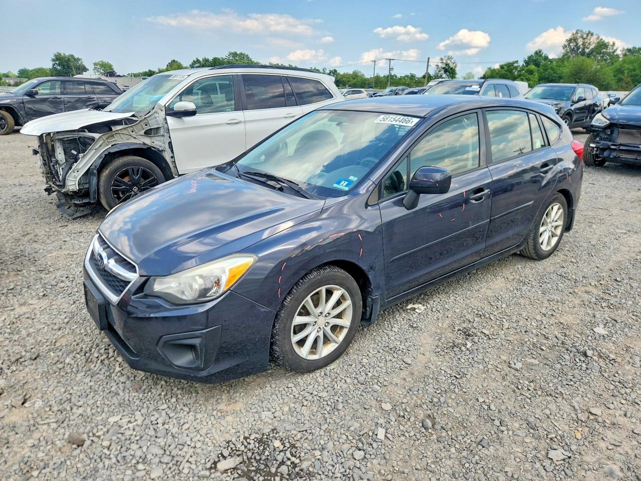 2014 Subaru Impreza Premium Blue vin: JF1GPAC62E8278252