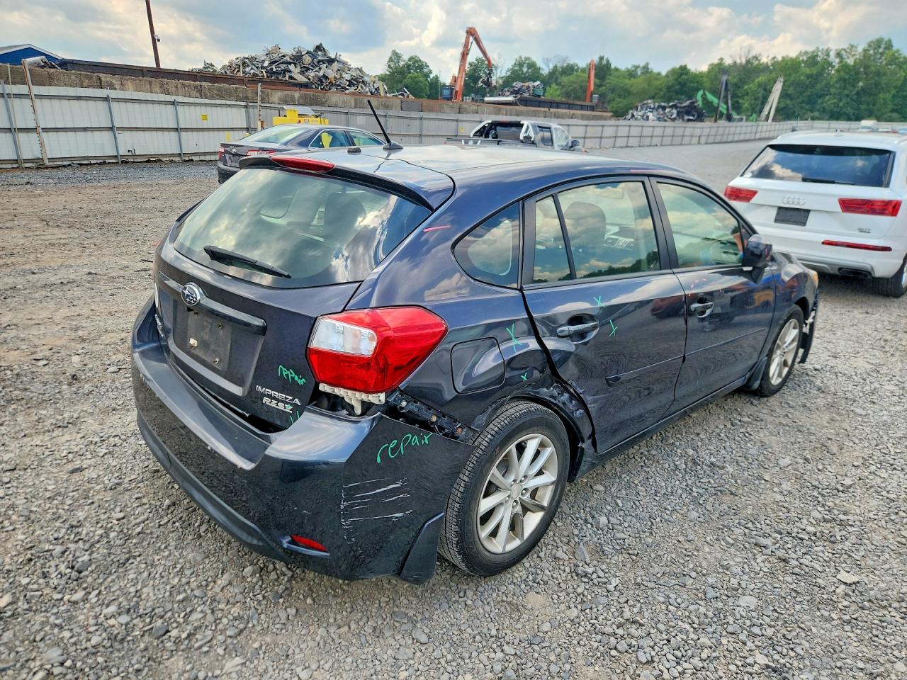 2014 Subaru Impreza Premium Blue vin: JF1GPAC62E8278252