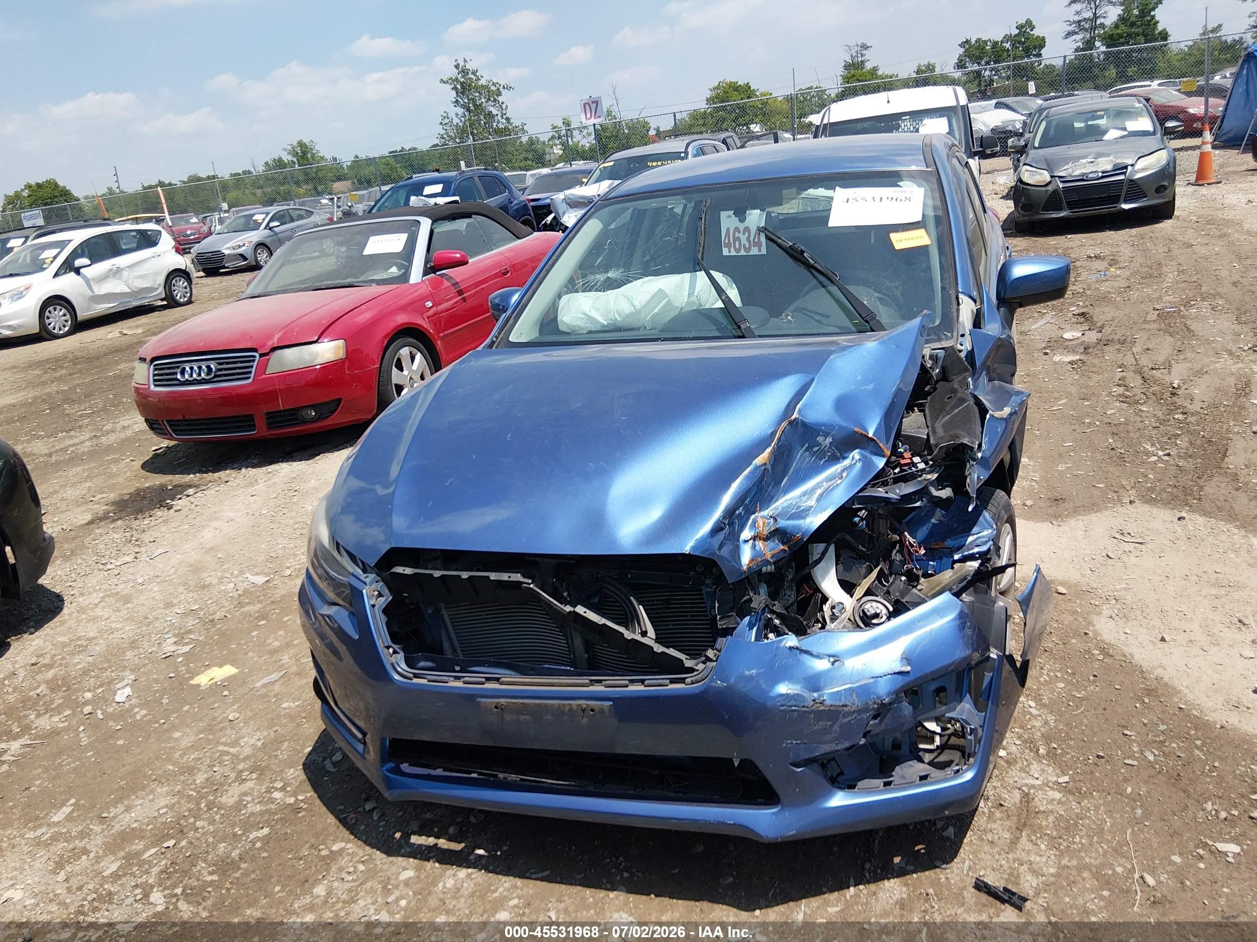 2015 Subaru Impreza 2.0i Premium Blue vin: JF1GPAC62F8207716