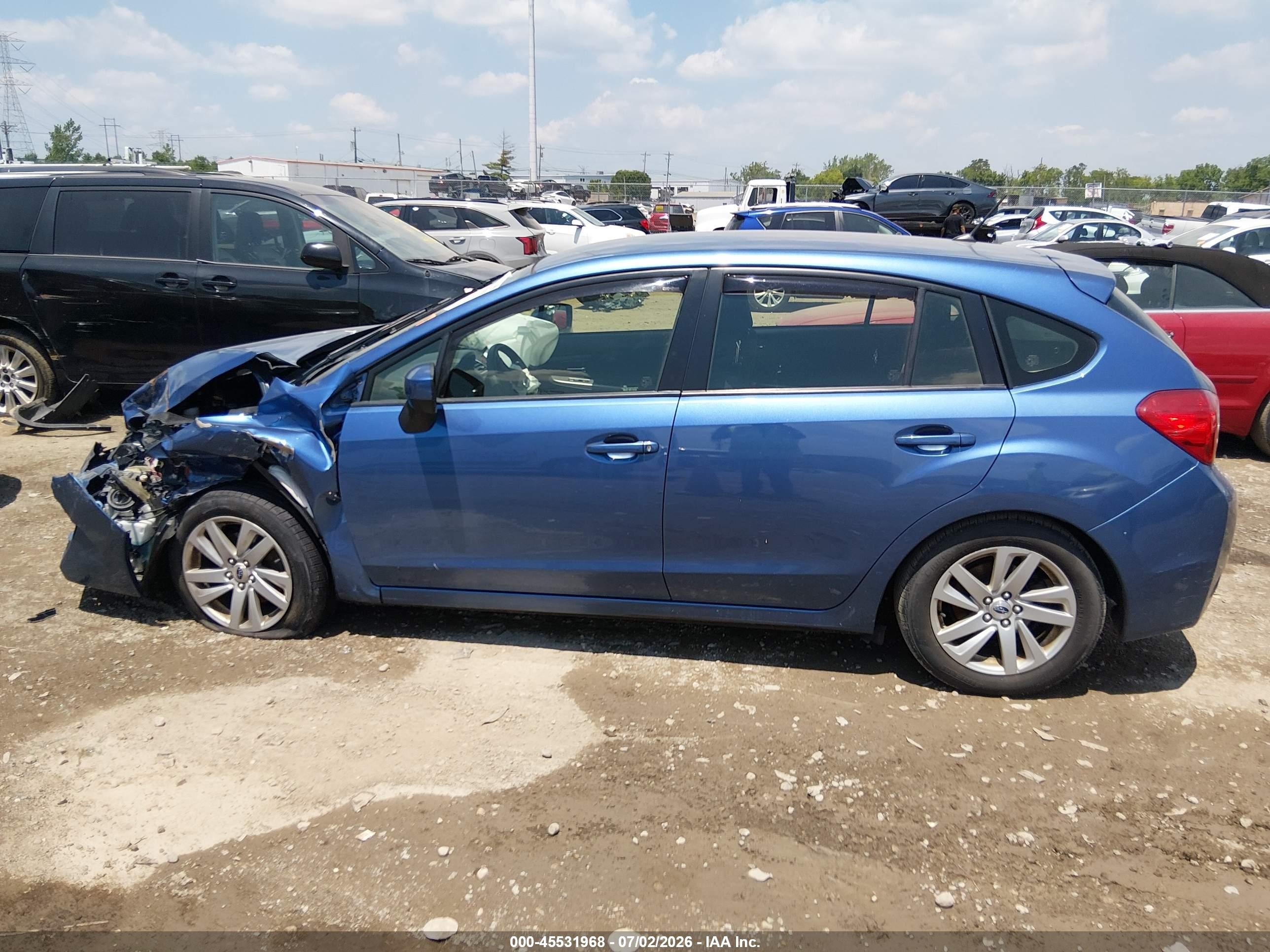 2015 Subaru Impreza 2.0i Premium Blue vin: JF1GPAC62F8207716