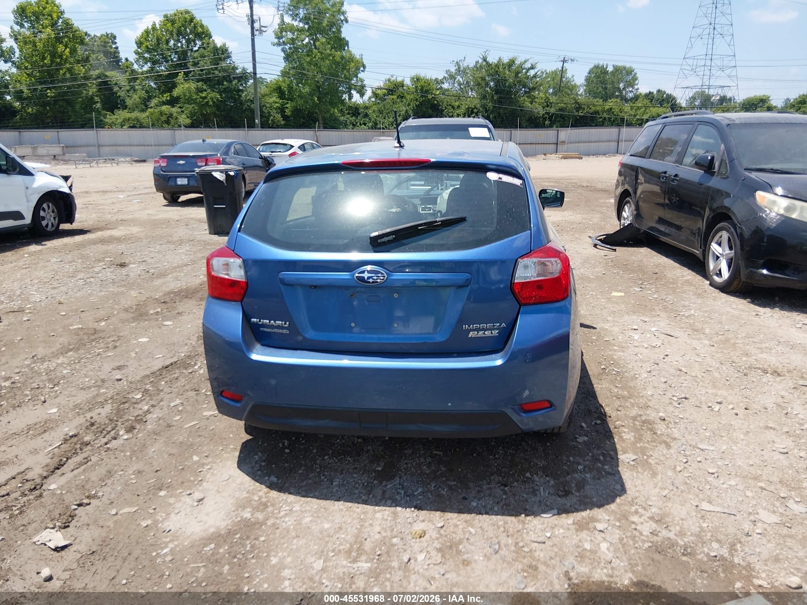 2015 Subaru Impreza 2.0i Premium Blue vin: JF1GPAC62F8207716