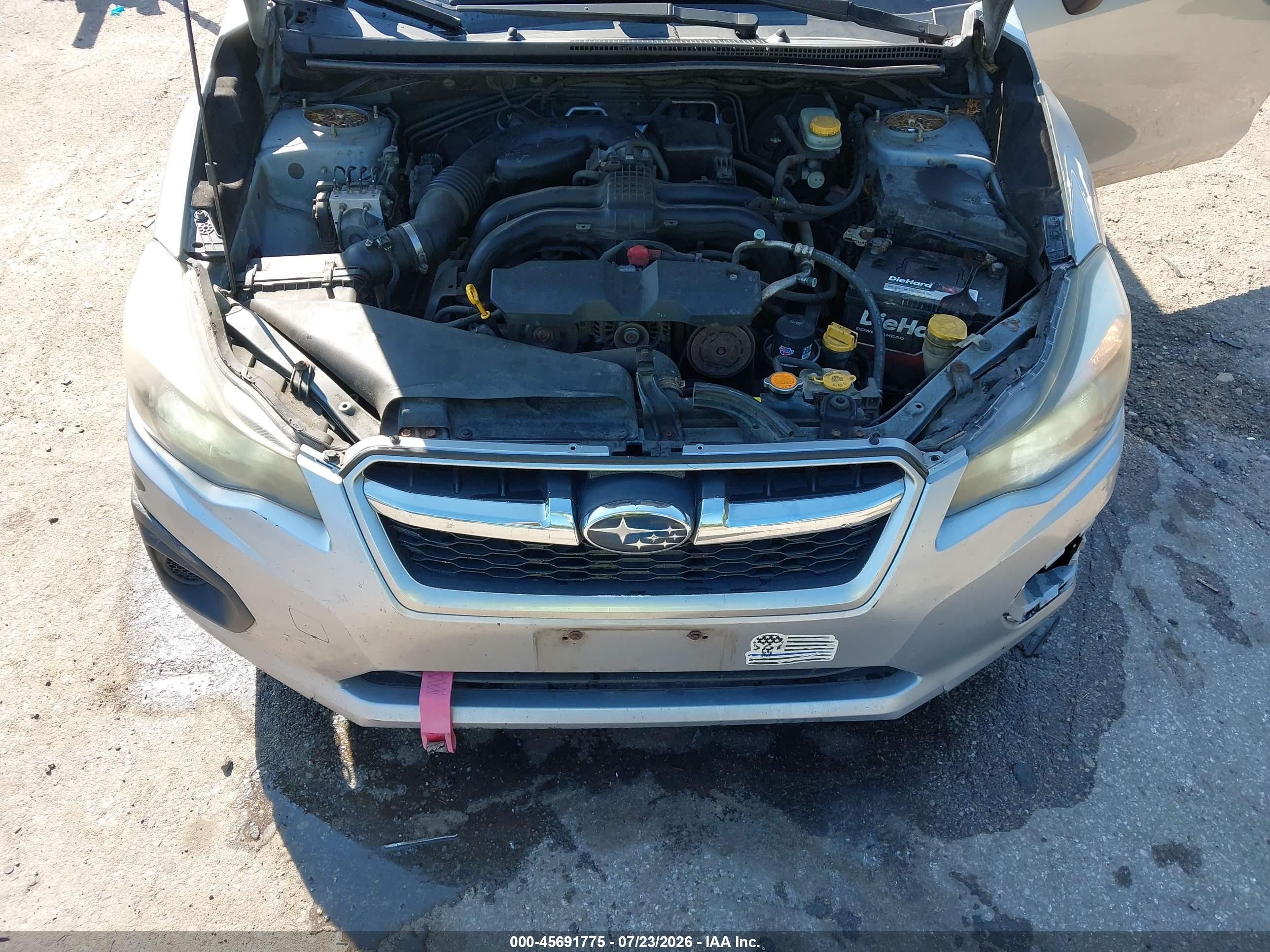 2012 Subaru Impreza 2.0i Premium Silver vin: JF1GPAC63CH209356