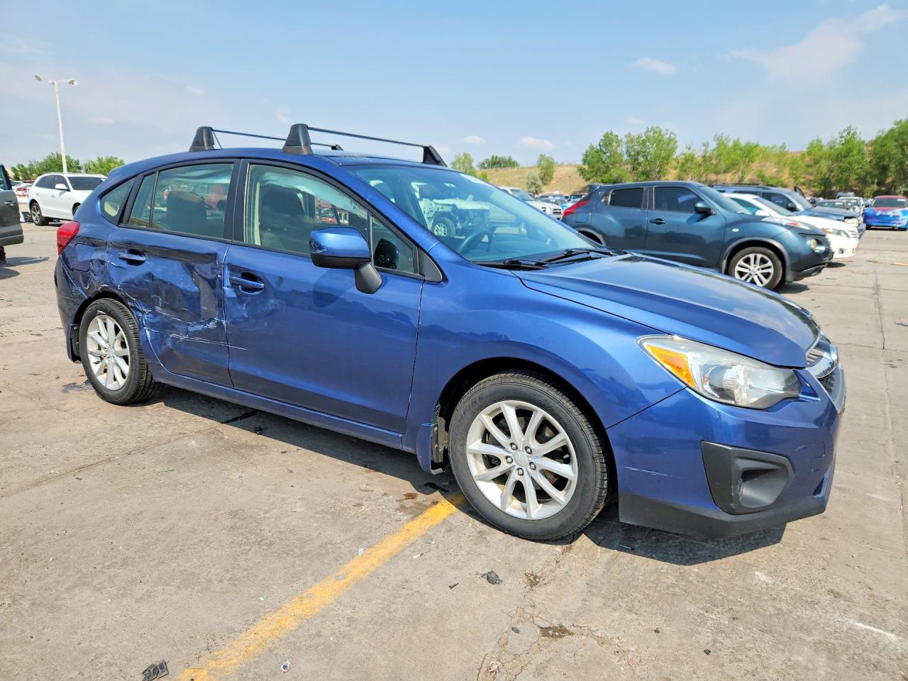 2013 Subaru Impreza Premium Blue vin: JF1GPAC63DG204701