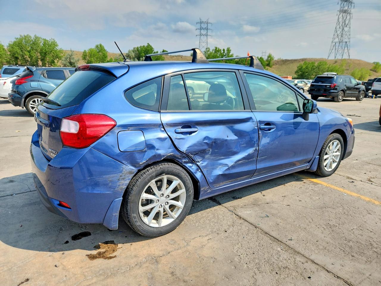 2013 Subaru Impreza Premium Blue vin: JF1GPAC63DG204701