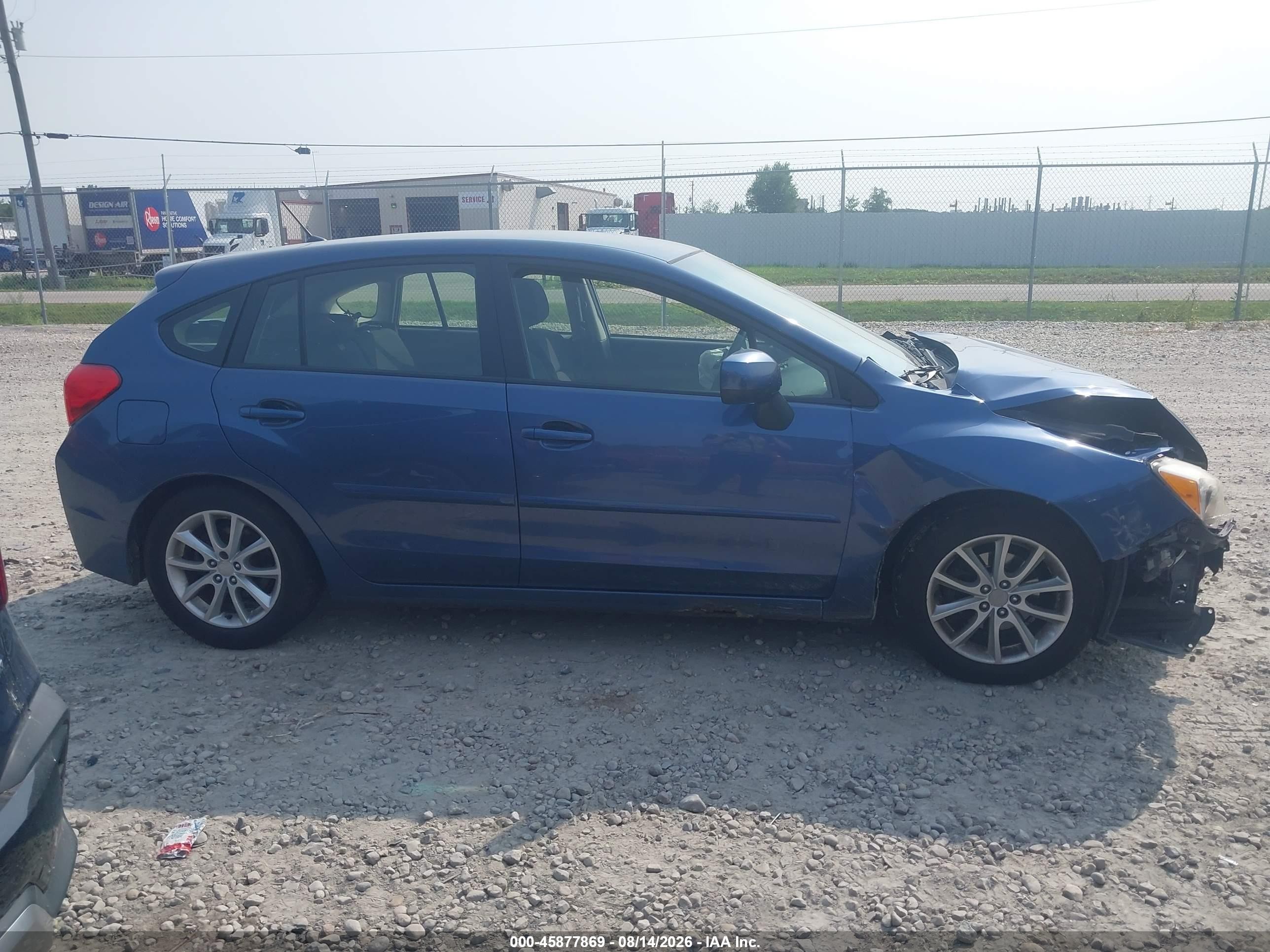 2013 Subaru Impreza 2.0i Premium Light Blue vin: JF1GPAC63DH820702