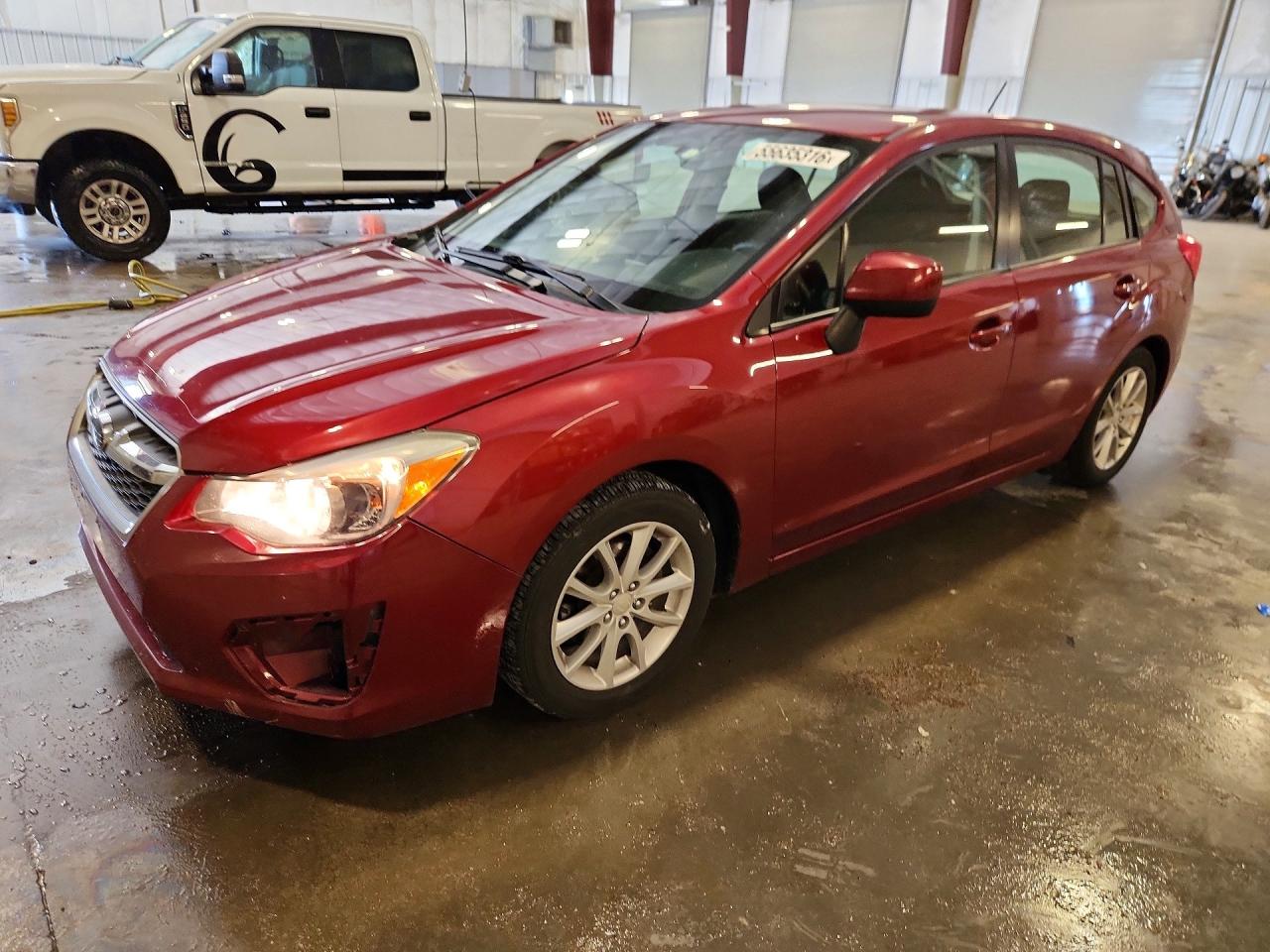 2014 Subaru Impreza Premium Maroon vin: JF1GPAC63E8234969