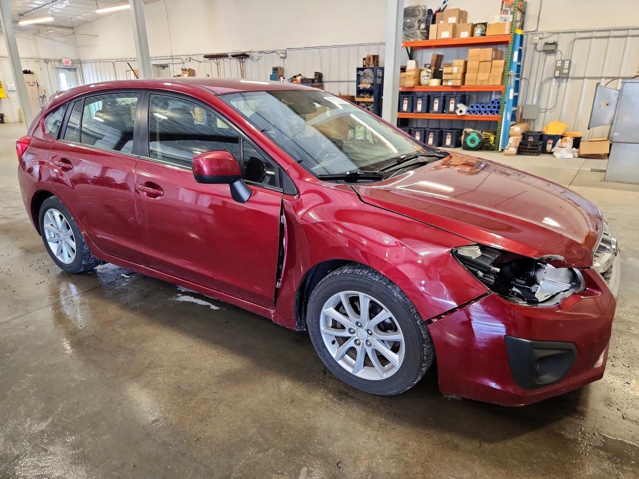 2014 Subaru Impreza Premium Maroon vin: JF1GPAC63E8234969