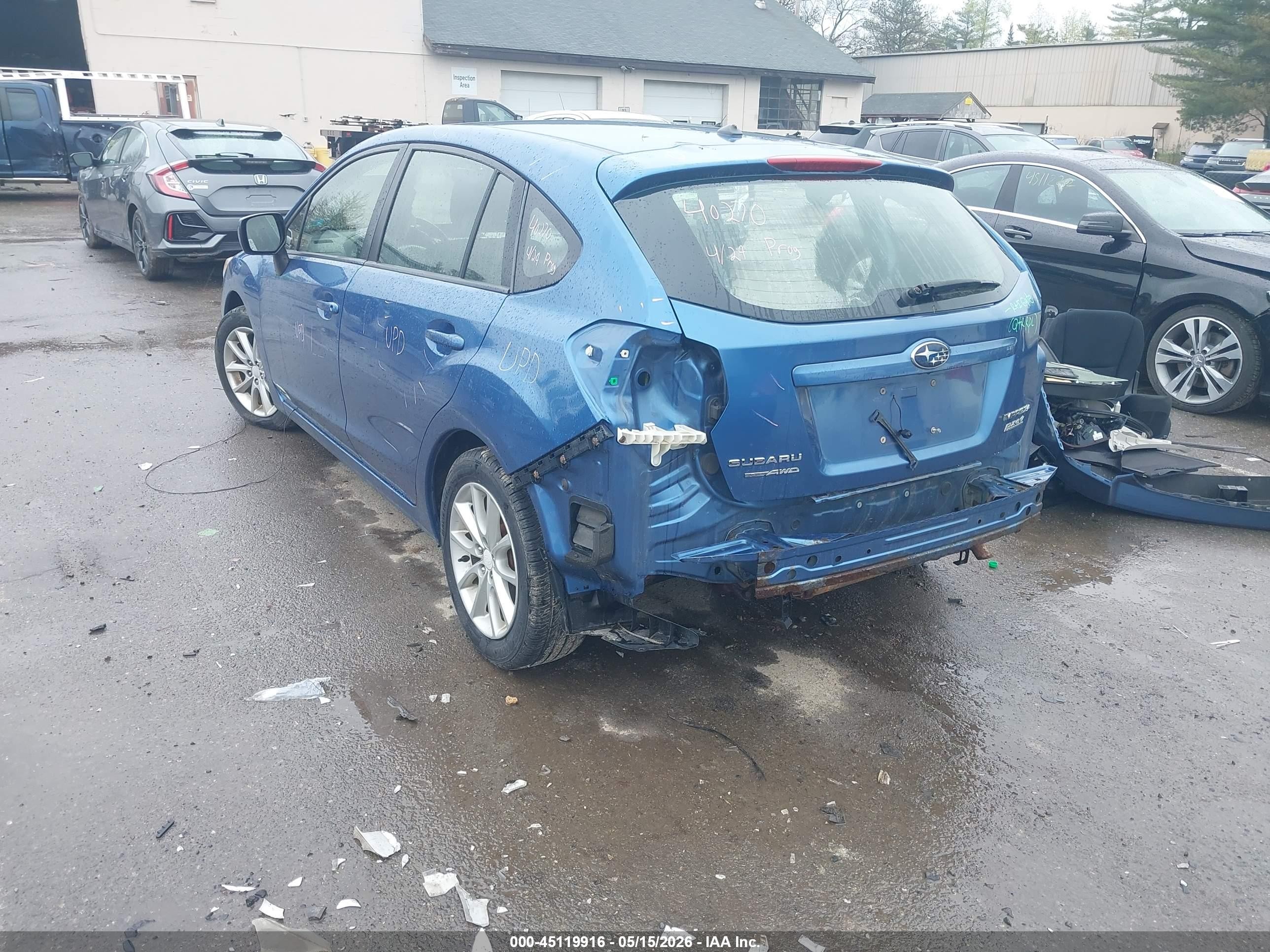 2014 Subaru Impreza 2.0i Premium Blue vin: JF1GPAC63E8277322