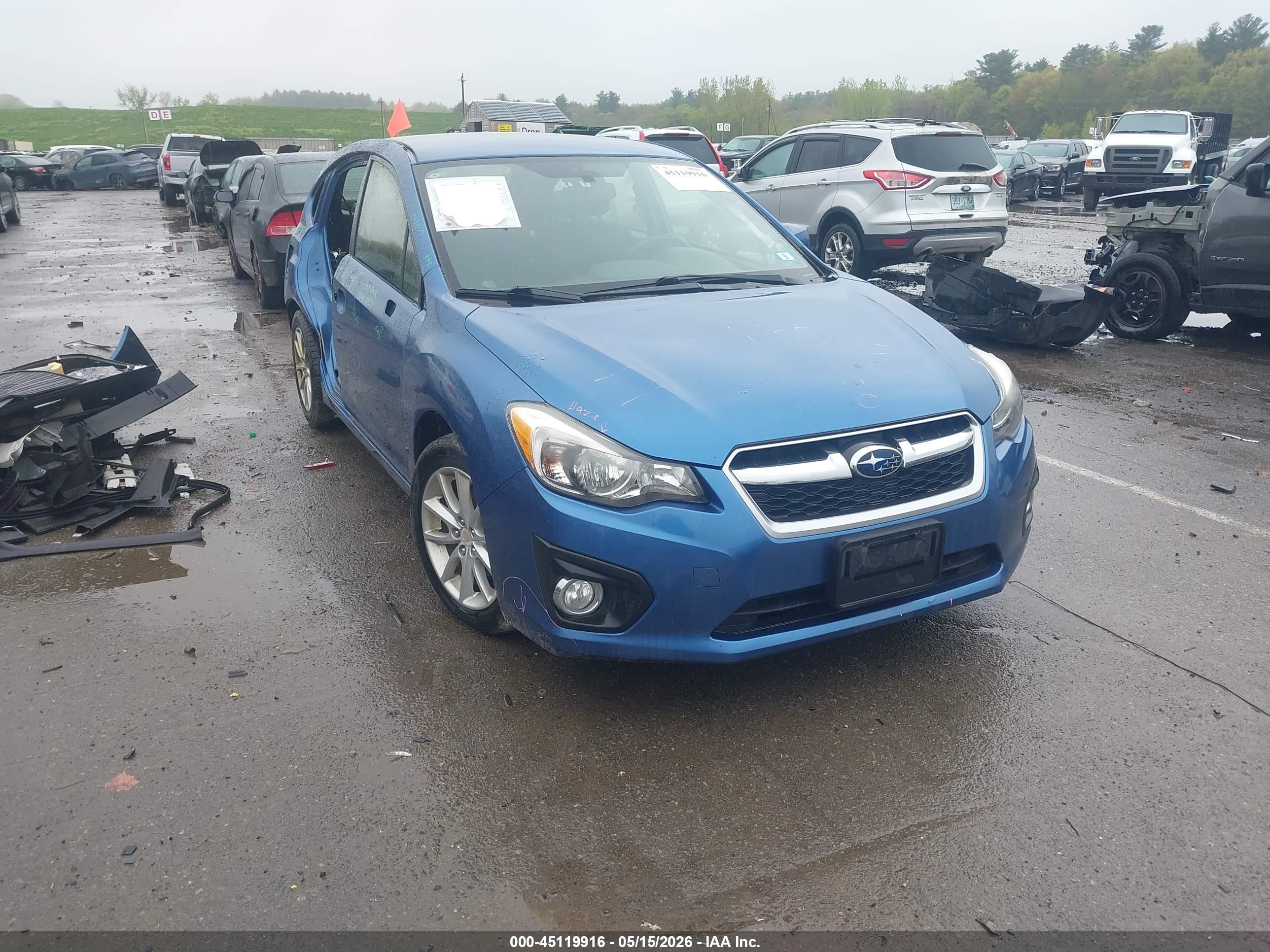 2014 Subaru Impreza 2.0i Premium Blue vin: JF1GPAC63E8277322