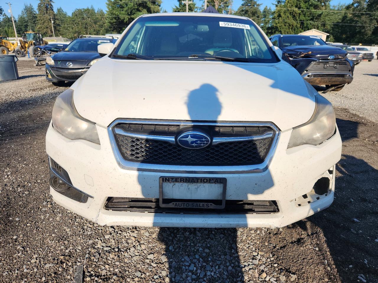 2015 Subaru Impreza Premium White vin: JF1GPAC63F8236691