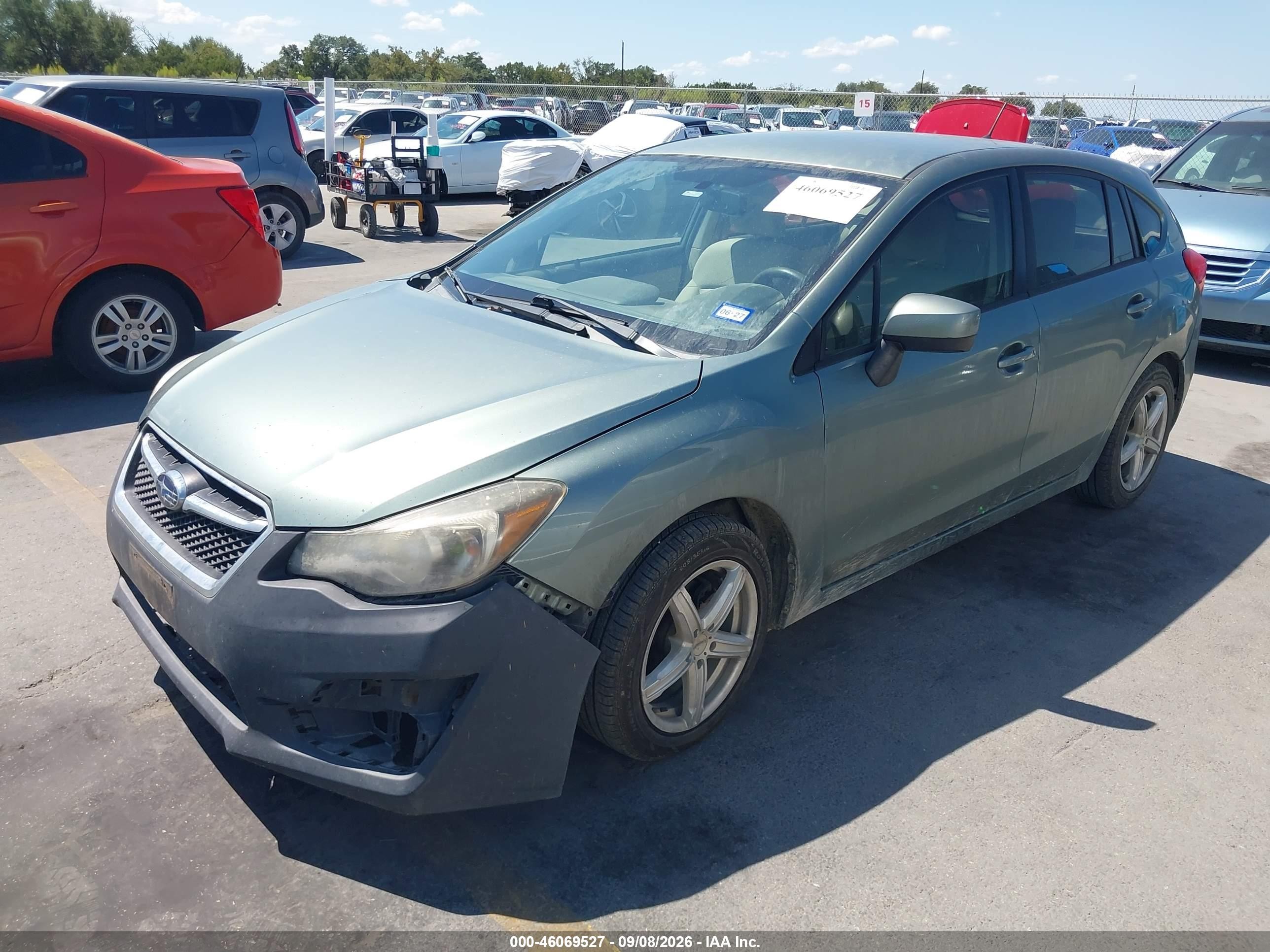 2015 Subaru Impreza 2.0i Premium Green vin: JF1GPAC63FH226209