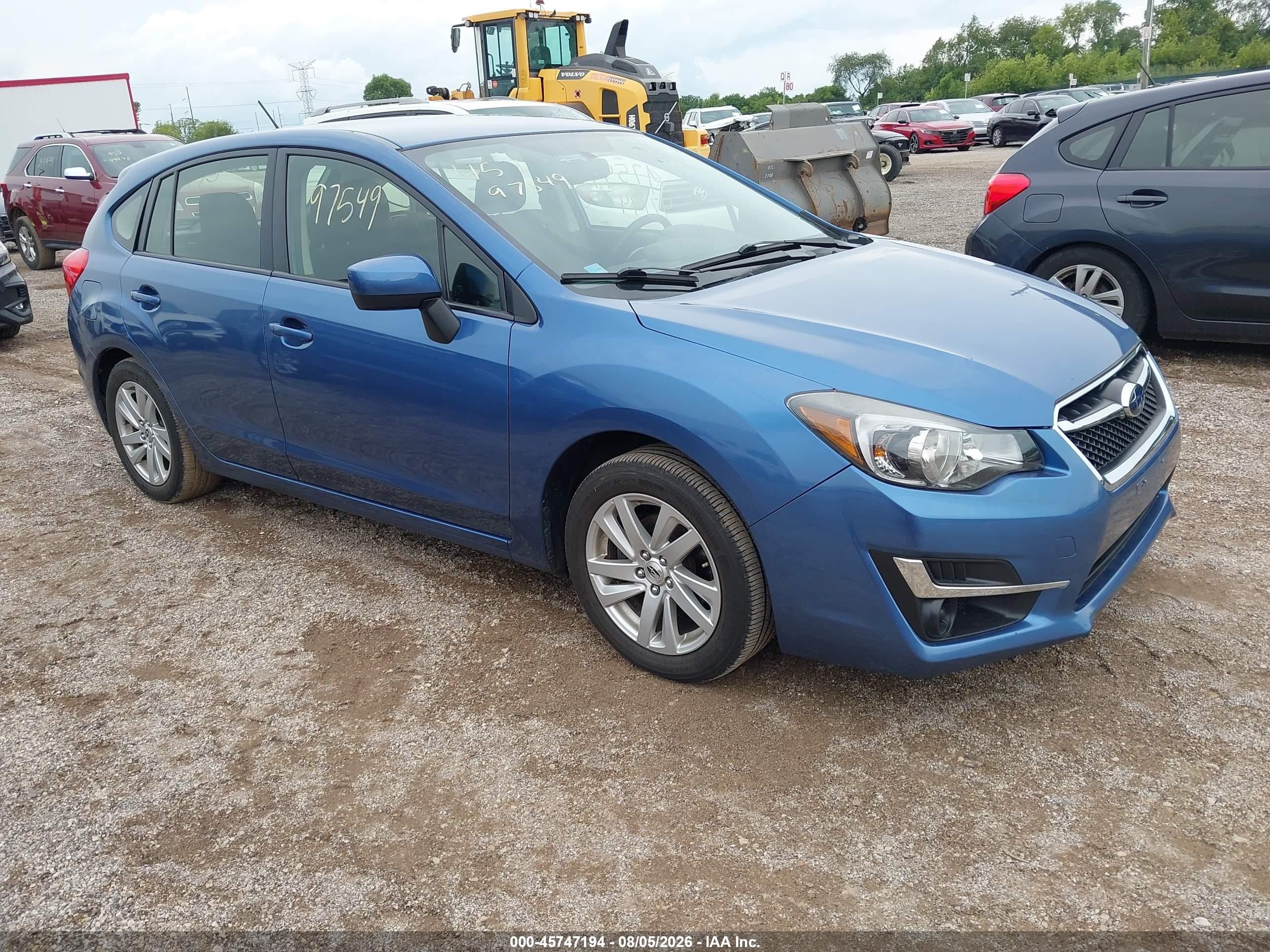 2015 Subaru Impreza 2.0i Premium Синий vin: JF1GPAC63FH274714