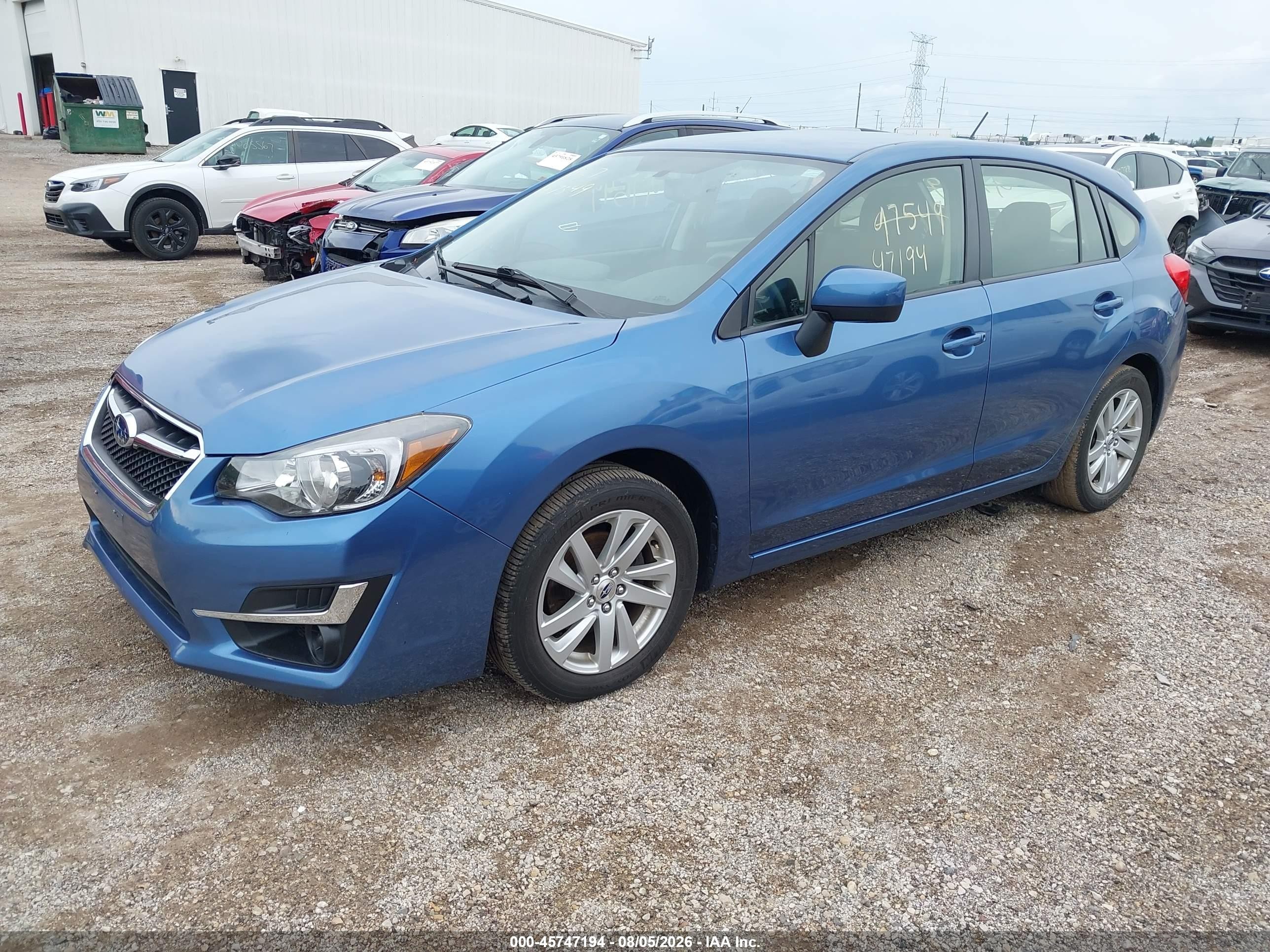 2015 Subaru Impreza 2.0i Premium Синий vin: JF1GPAC63FH274714