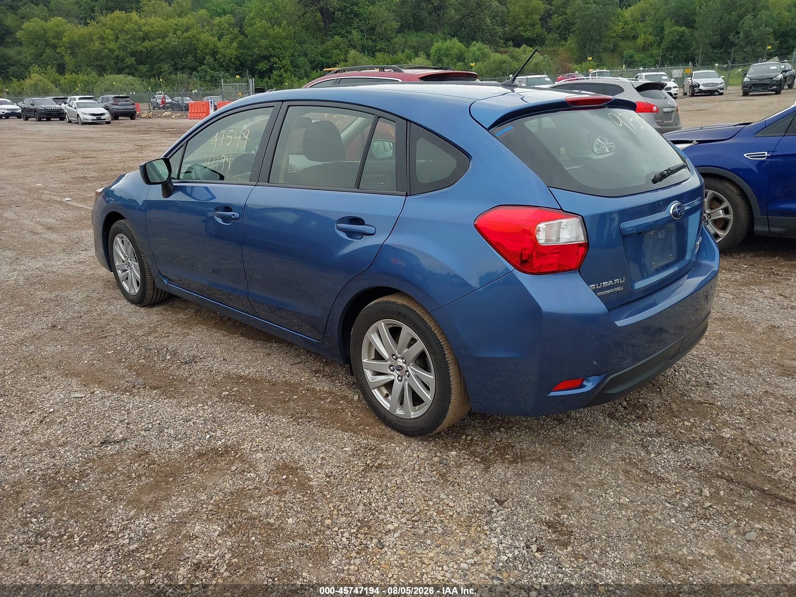 2015 Subaru Impreza 2.0i Premium Синий vin: JF1GPAC63FH274714