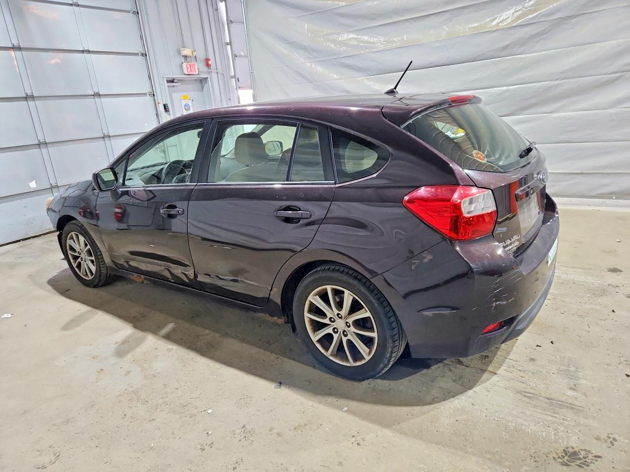 2012 Subaru Impreza Premium Burgundy vin: JF1GPAC64CH234654