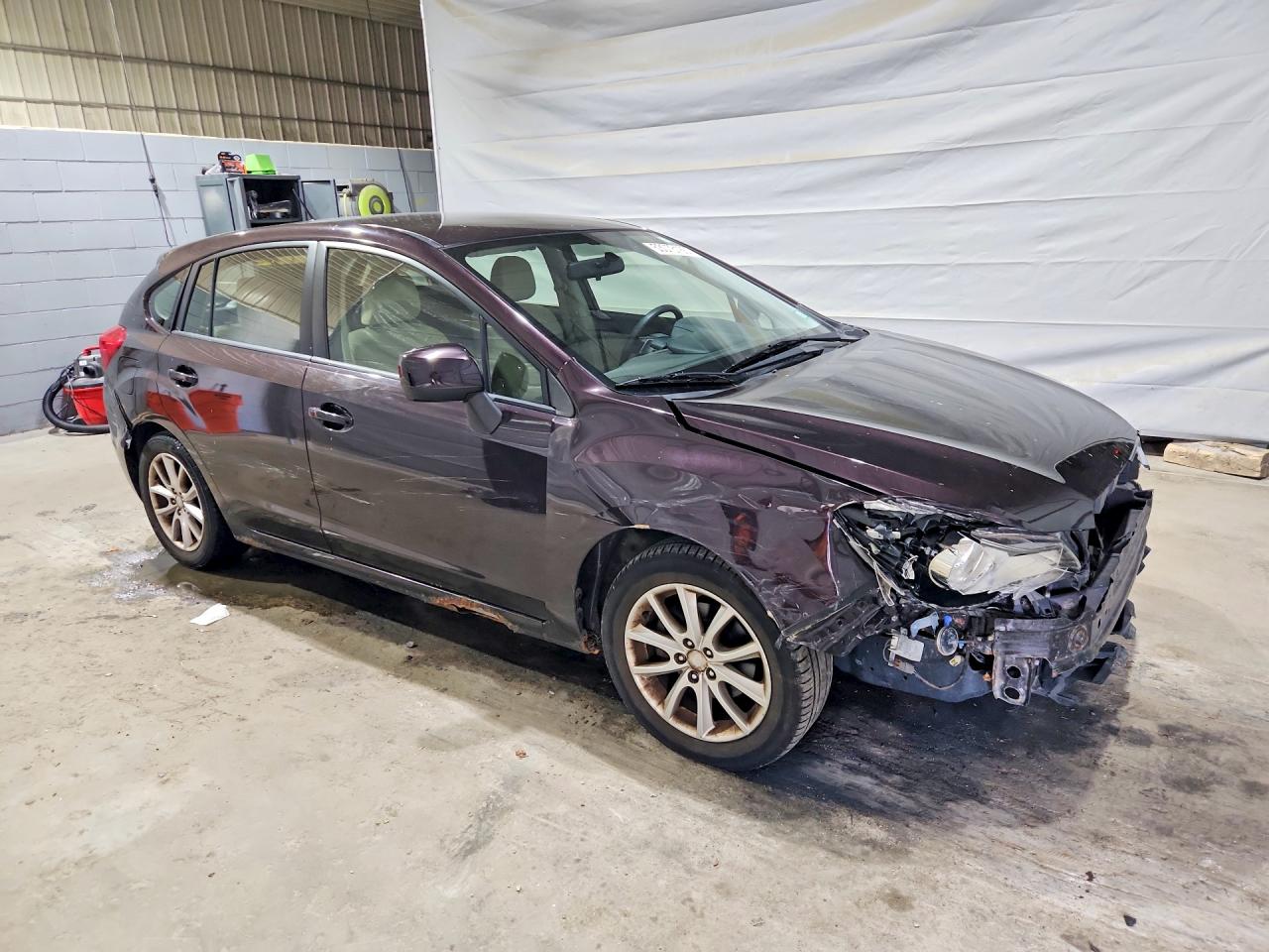 2012 Subaru Impreza Premium Burgundy vin: JF1GPAC64CH234654