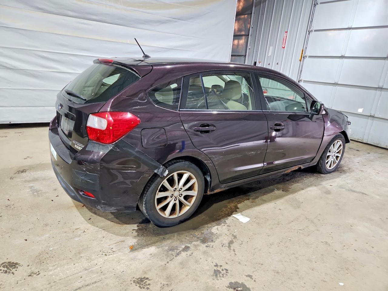 2012 Subaru Impreza Premium Burgundy vin: JF1GPAC64CH234654