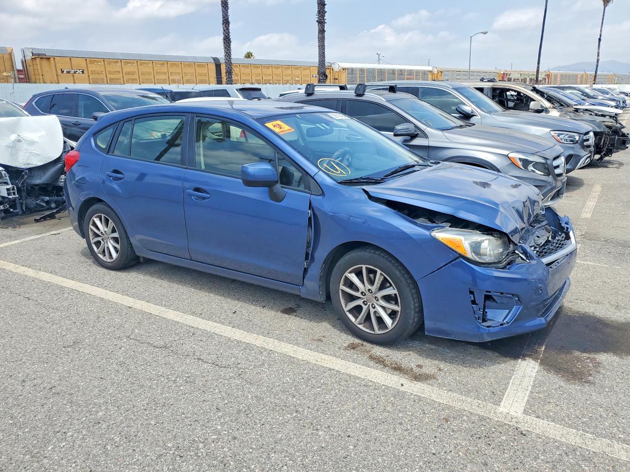 2013 Subaru Impreza Premium Blue vin: JF1GPAC64D2882886