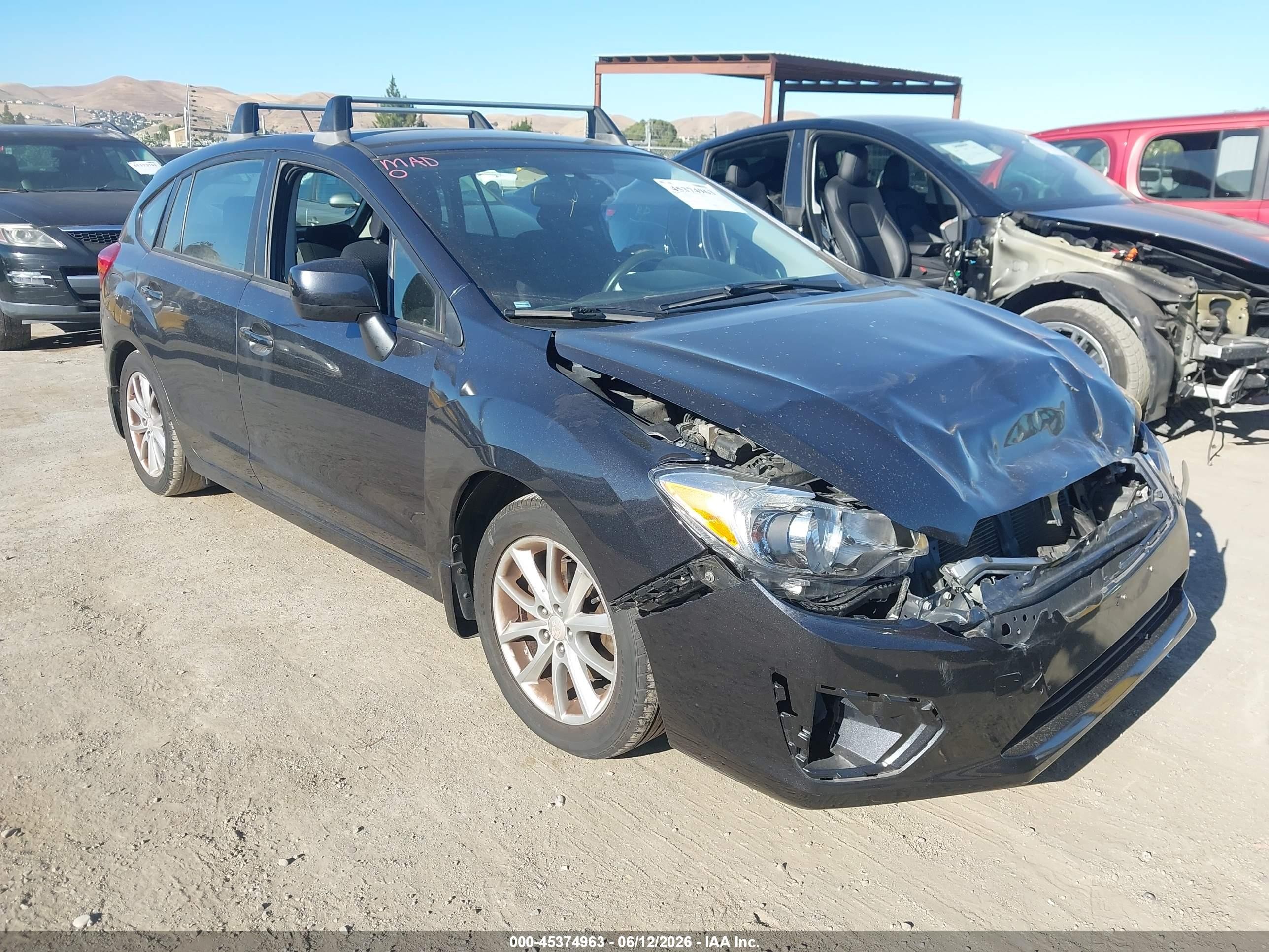 2013 Subaru Impreza 2.0i Premium Gray vin: JF1GPAC64DH821082