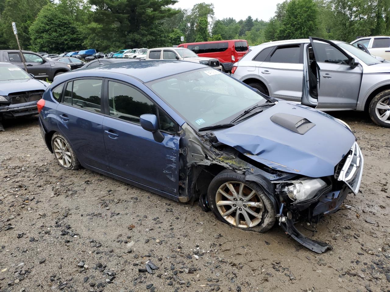 2013 Subaru Impreza Premium Blue vin: JF1GPAC64DH826802
