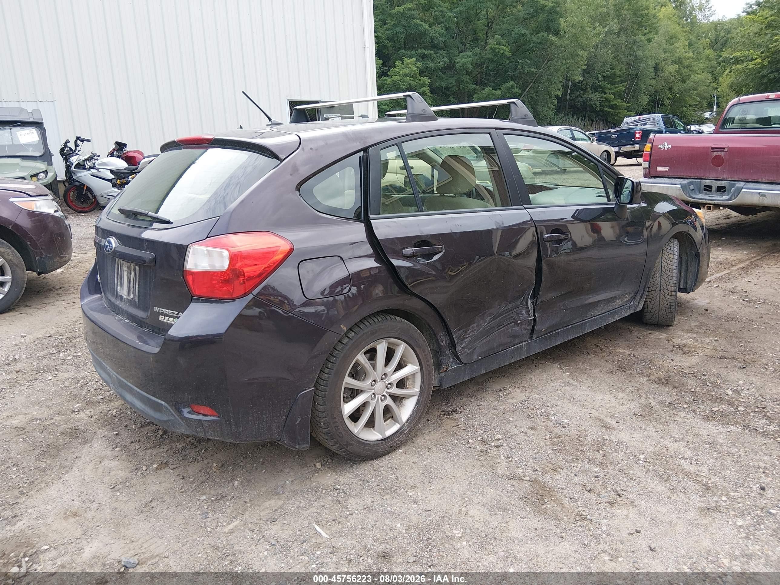 2013 Subaru Impreza 2.0i Premium Purple vin: JF1GPAC64DH834592