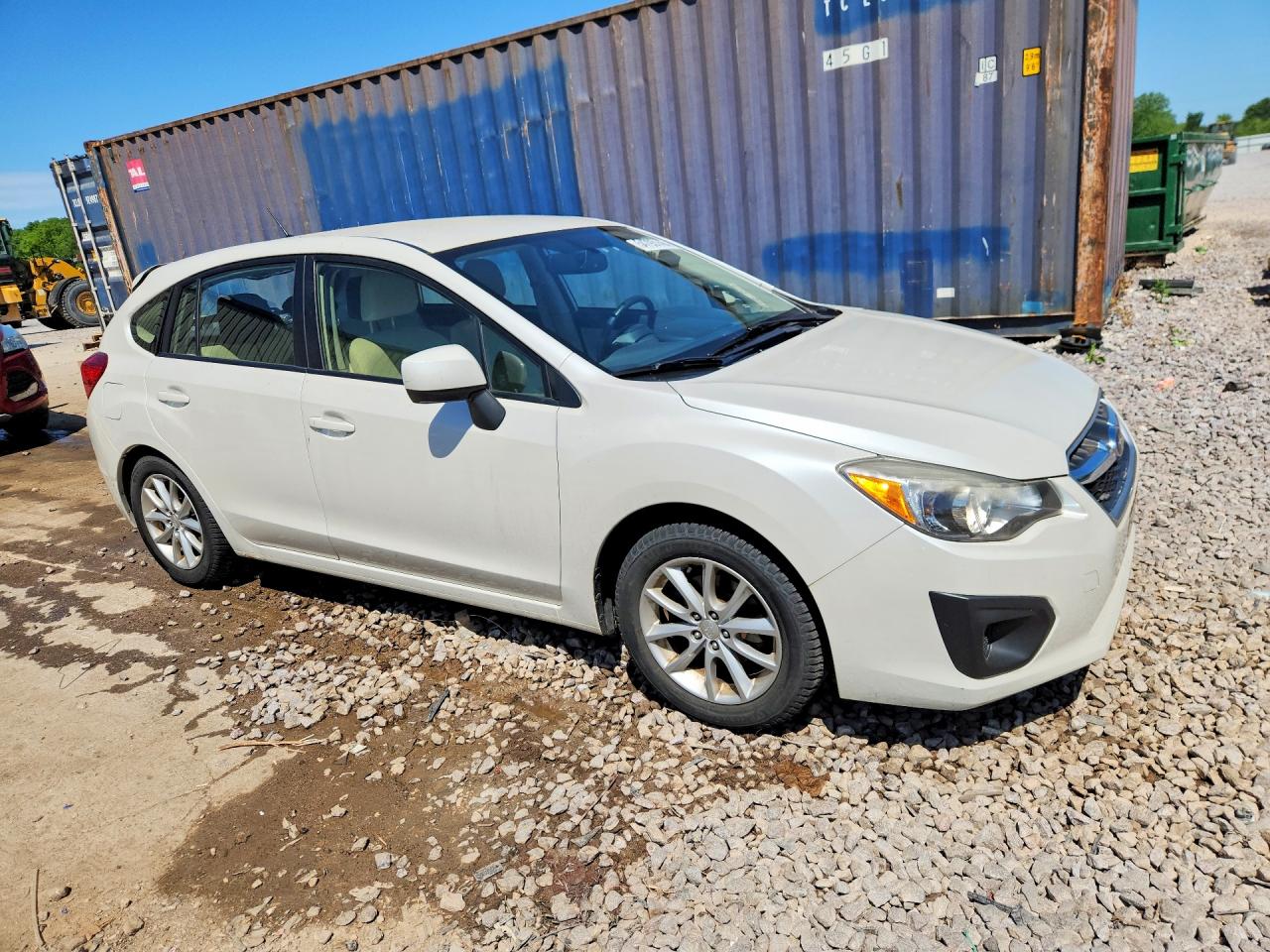 2014 Subaru Impreza Premium White vin: JF1GPAC64E9269174