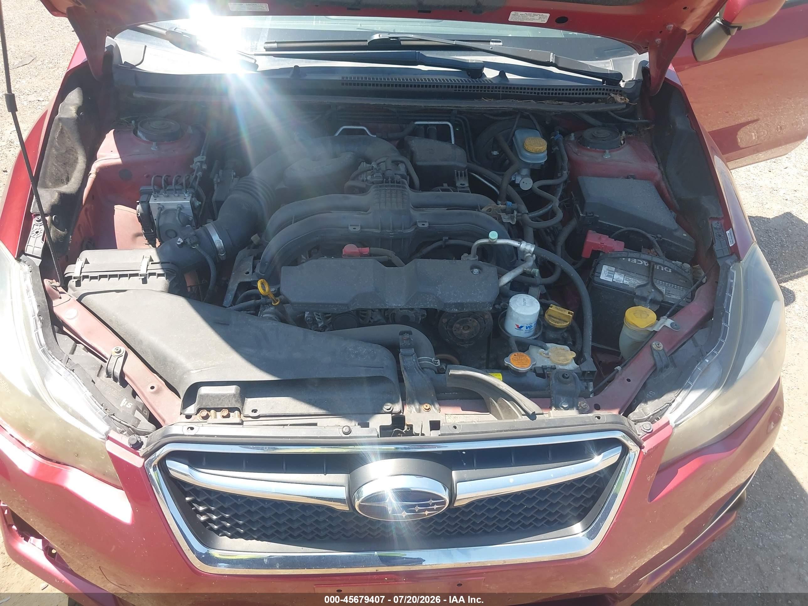 2015 Subaru Impreza 2.0i Premium Burgundy vin: JF1GPAC64F8205367