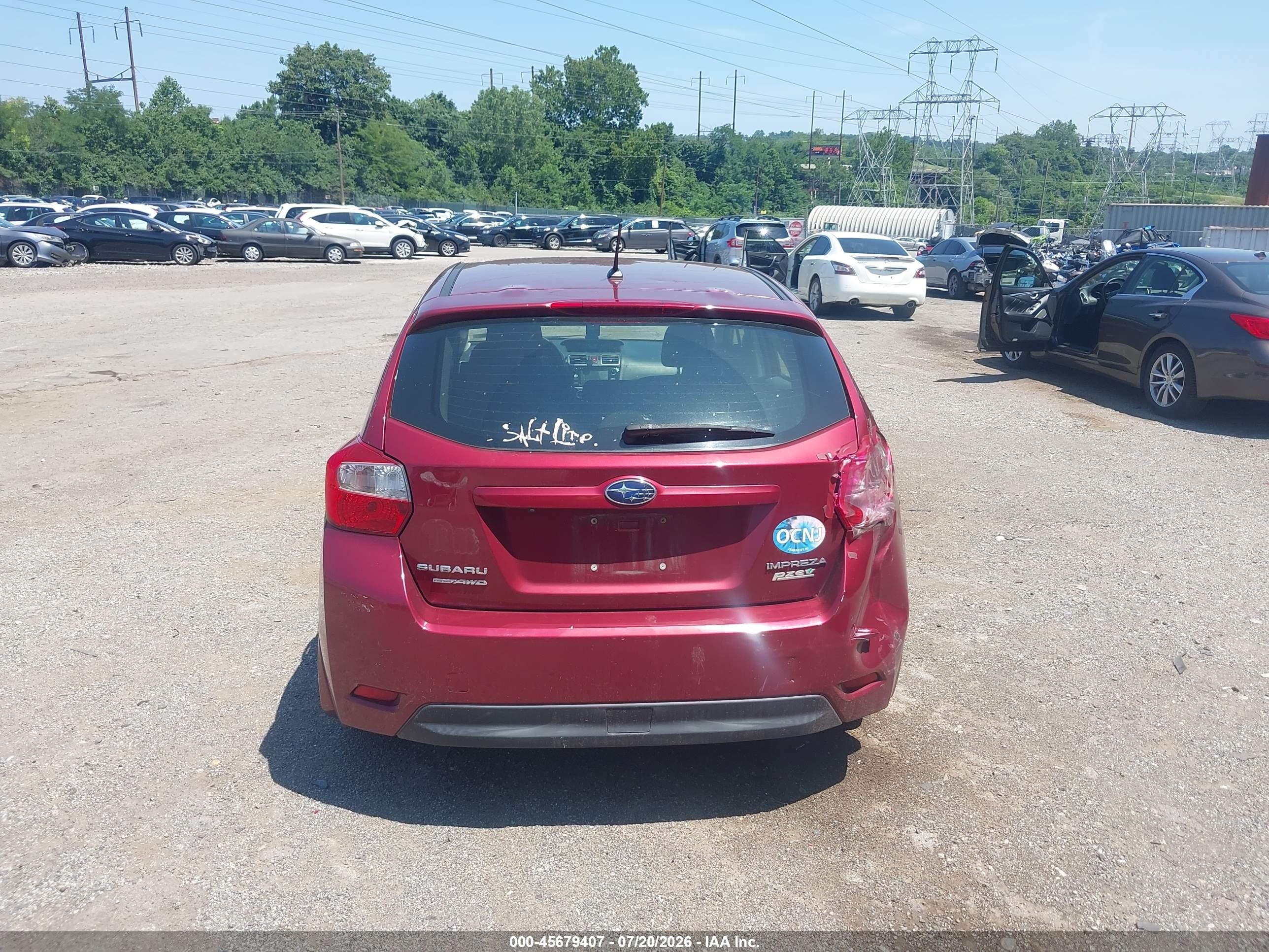 2015 Subaru Impreza 2.0i Premium Burgundy vin: JF1GPAC64F8205367