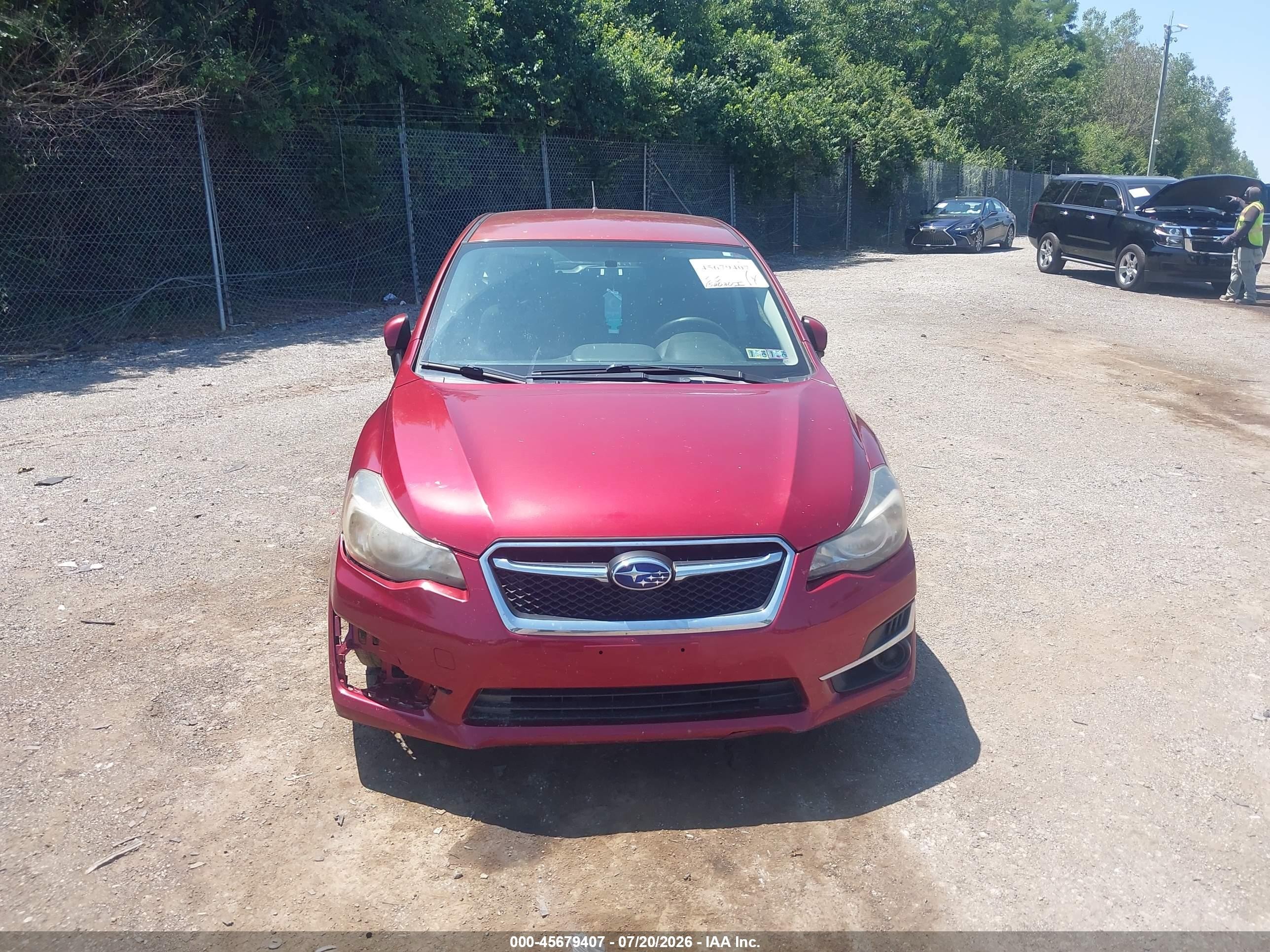 2015 Subaru Impreza 2.0i Premium Burgundy vin: JF1GPAC64F8205367