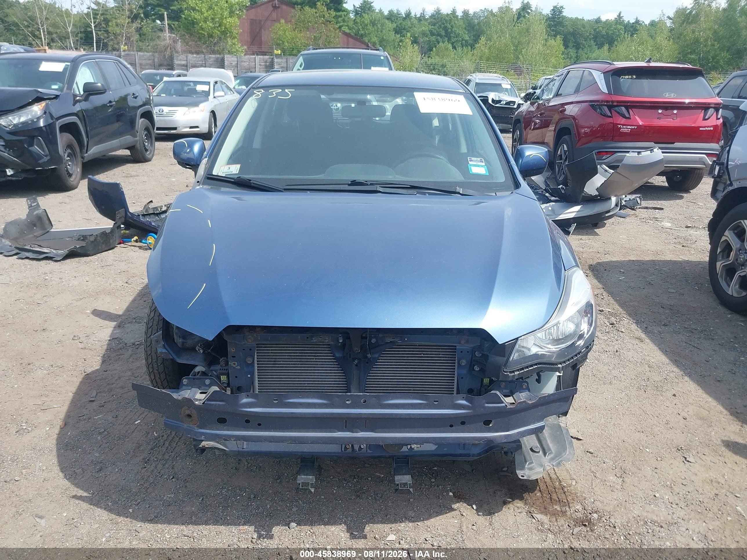 2012 Subaru Impreza 2.0i Premium Light Blue vin: JF1GPAC65CH201288