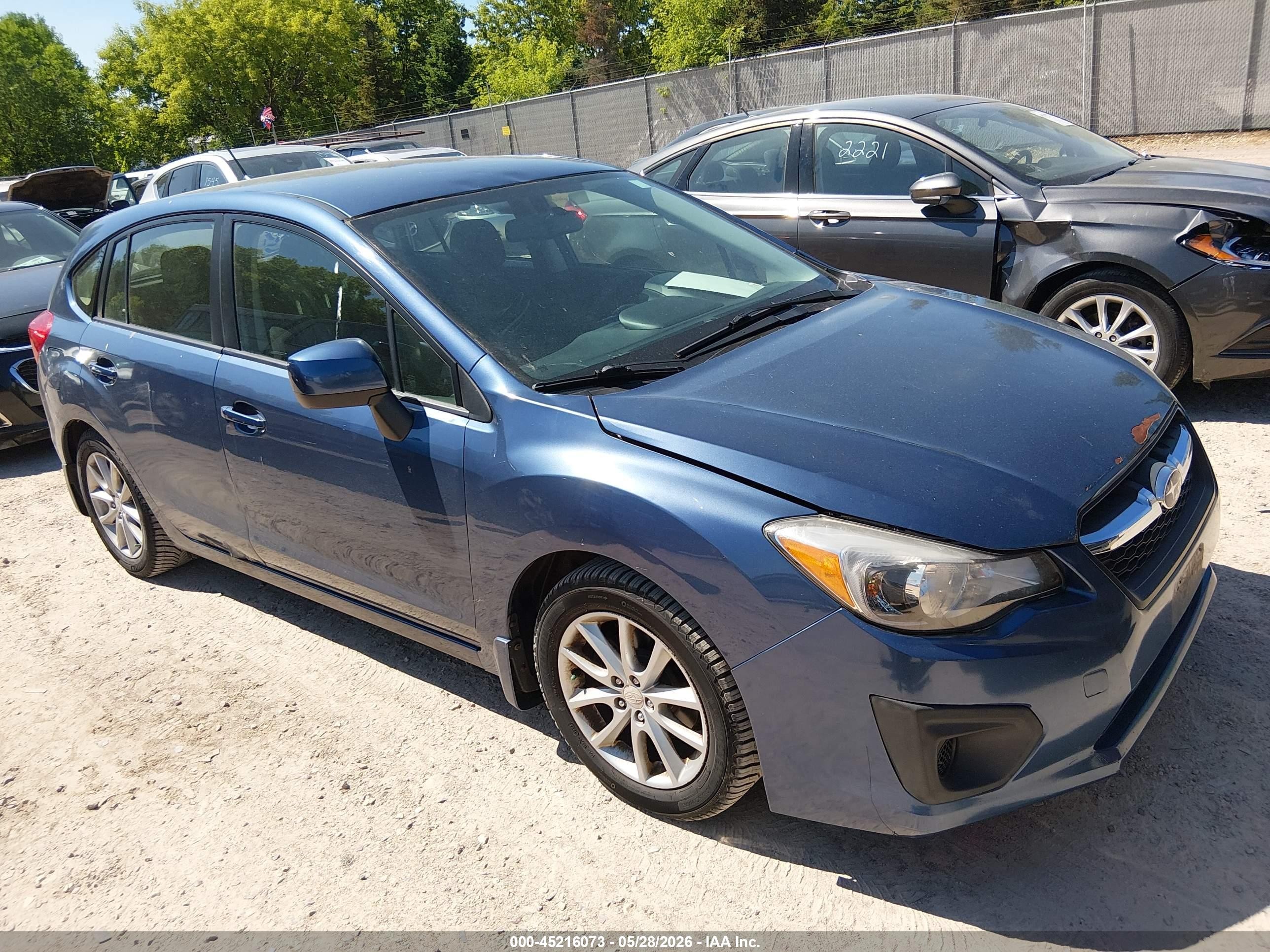 2012 Subaru Impreza 2.0i Premium Blue vin: JF1GPAC65CH210251