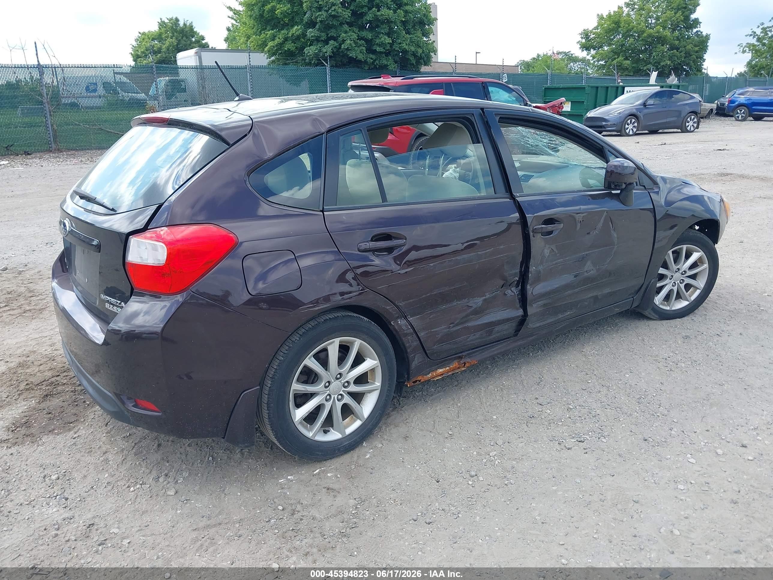 2013 Subaru Impreza 2.0i Premium Фиолетовый vin: JF1GPAC65D2818534