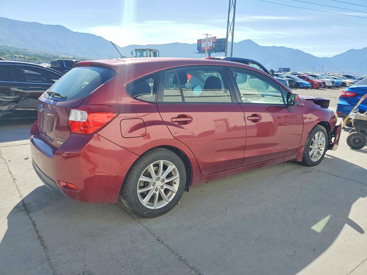 2013 Subaru Impreza Premium Red vin: JF1GPAC65D2849055