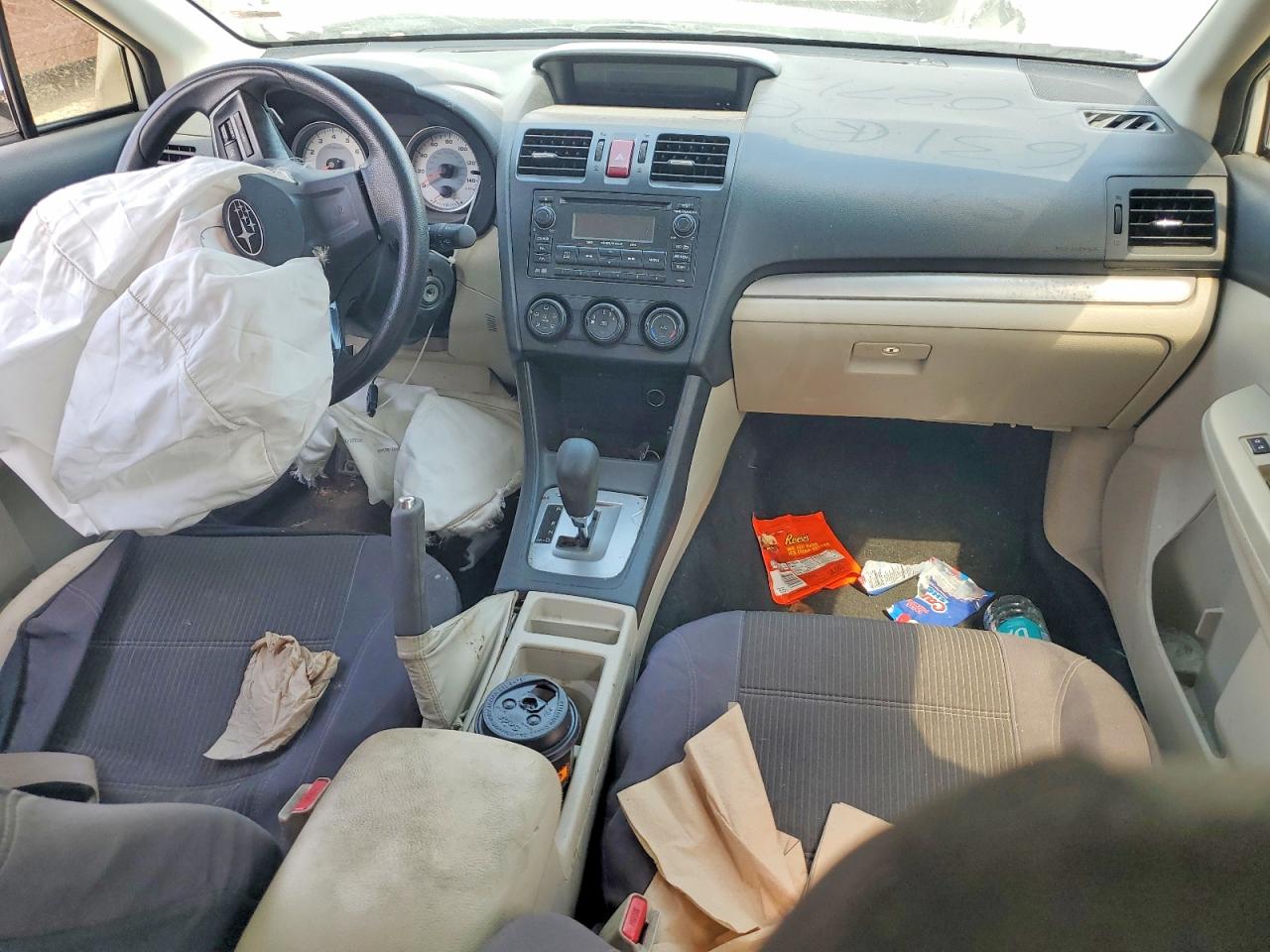2013 Subaru Impreza Premium White vin: JF1GPAC65DH202717