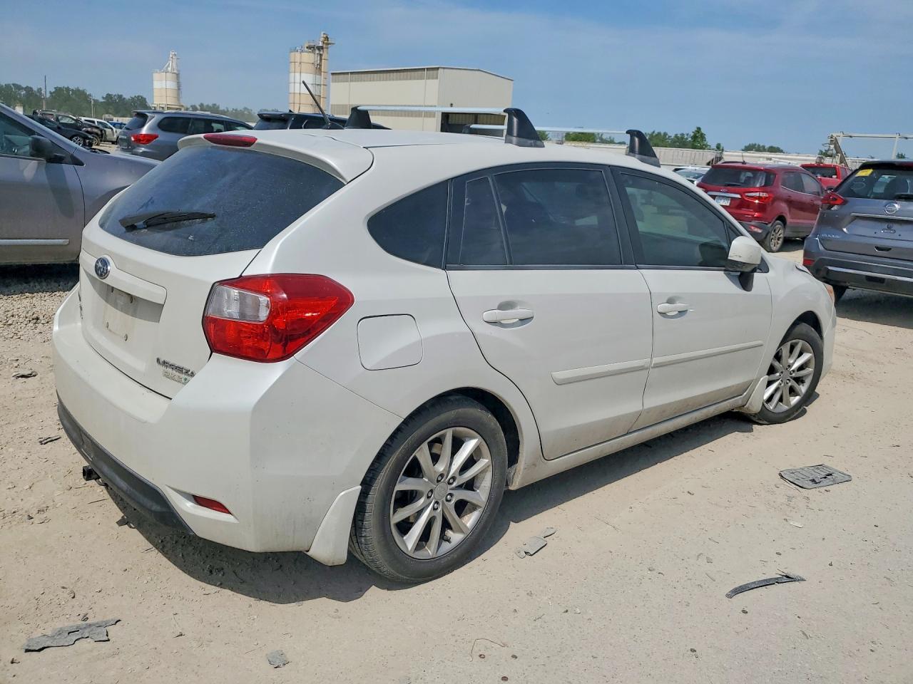 2013 Subaru Impreza Premium White vin: JF1GPAC65DH202717