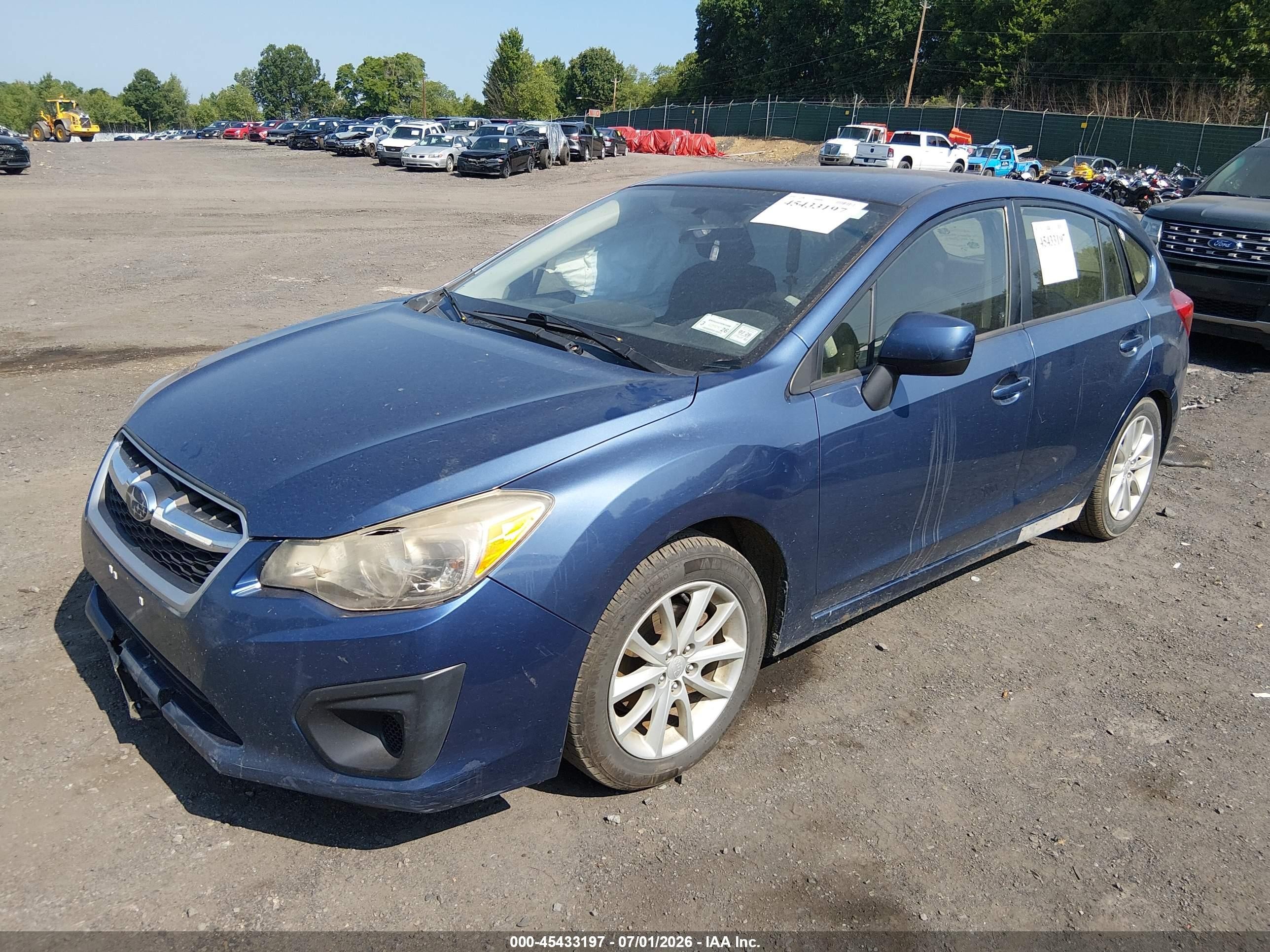 2013 Subaru Impreza 2.0i Premium Синий vin: JF1GPAC65DH802069