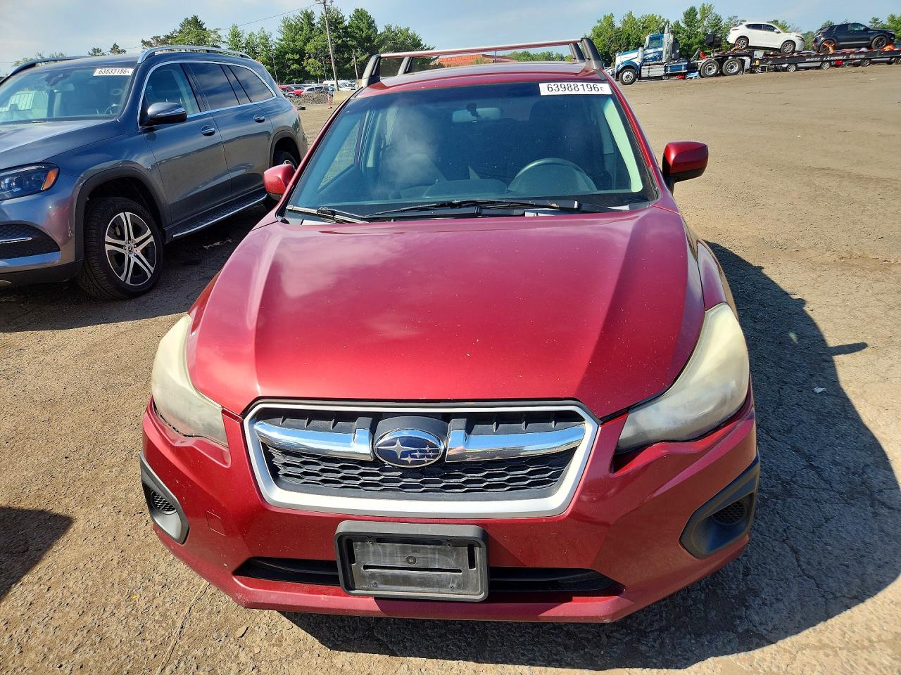 2014 Subaru Impreza Premium Red vin: JF1GPAC65E8219759